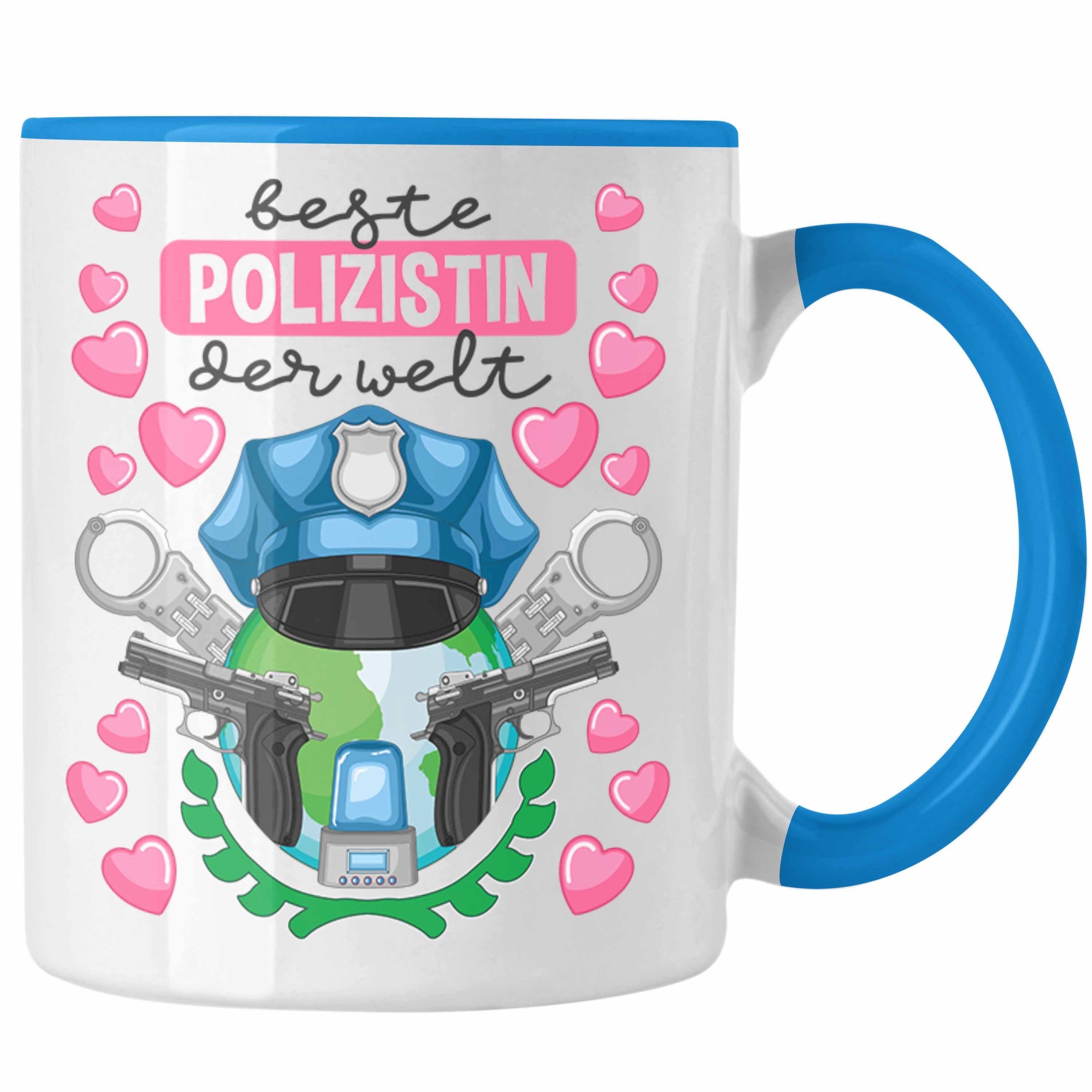 Geschenke Beste Tasse Polizistin Trendation Lustig Polizei mit Frauen Geschenk Tasse Spruch - Blaulichtmilieu Trendation