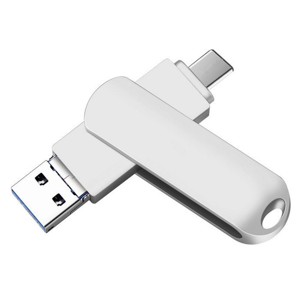 GelldG »USB Stick, 3 In 1 Speicherstick USB Type C/ Micro USB/USB 3.0 Flash  Drive Zum Übertragen Und Speichern Von Daten (Silber)« USB-Stick