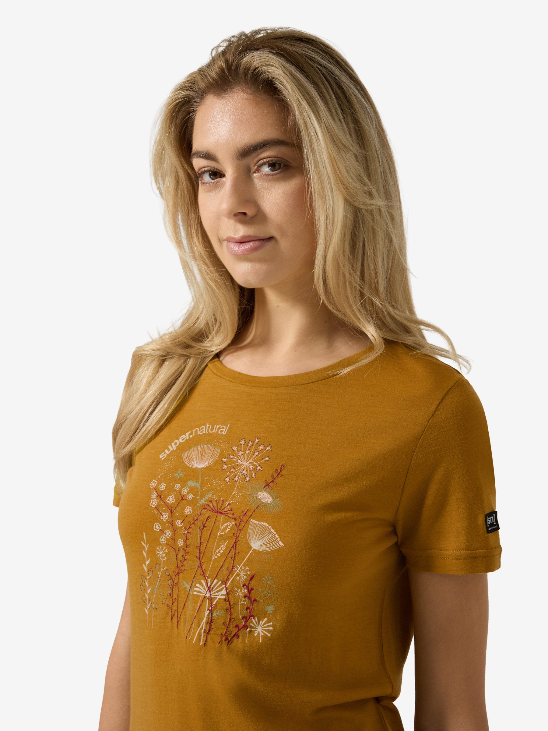 Print-Shirt für Damen, Merino ROCK FLOWERS TEE