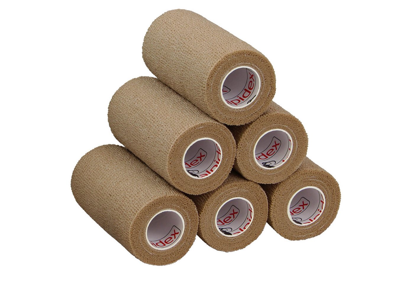 ALPIDEX Bandage 6 Rollen Haftbandage 10 cm x 4.5 m selbstklebender Verband