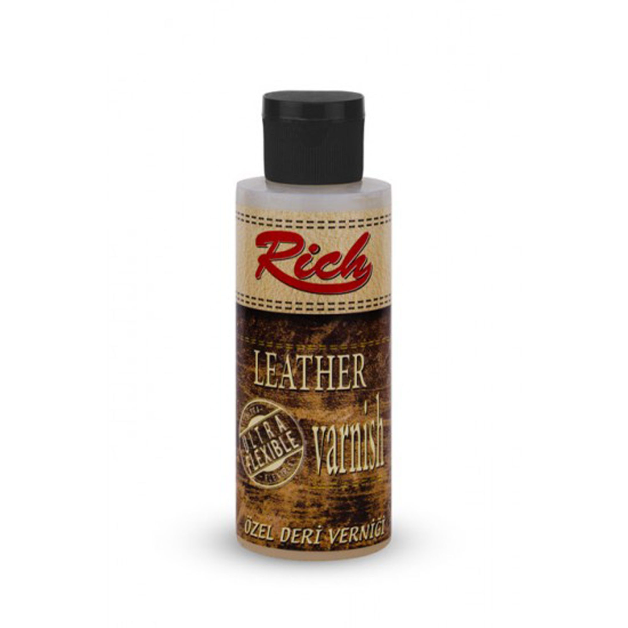 RICH Bastelfarbe Leather Varnish - Hitzebeständige Lederbeschichtung - 120 ml/250 ml