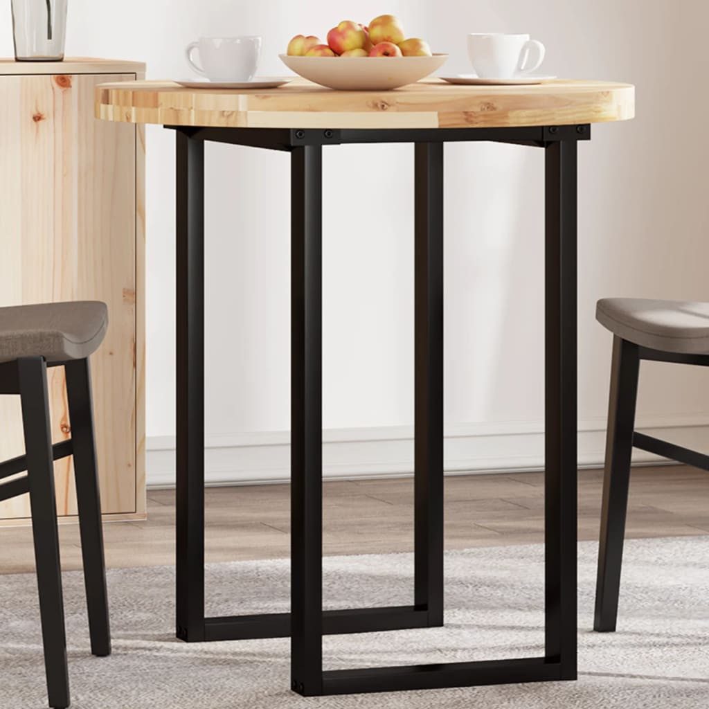 vidaXL Tischplatte Tischplatte Rund Ø70x4 cm Massivholz (1 St)