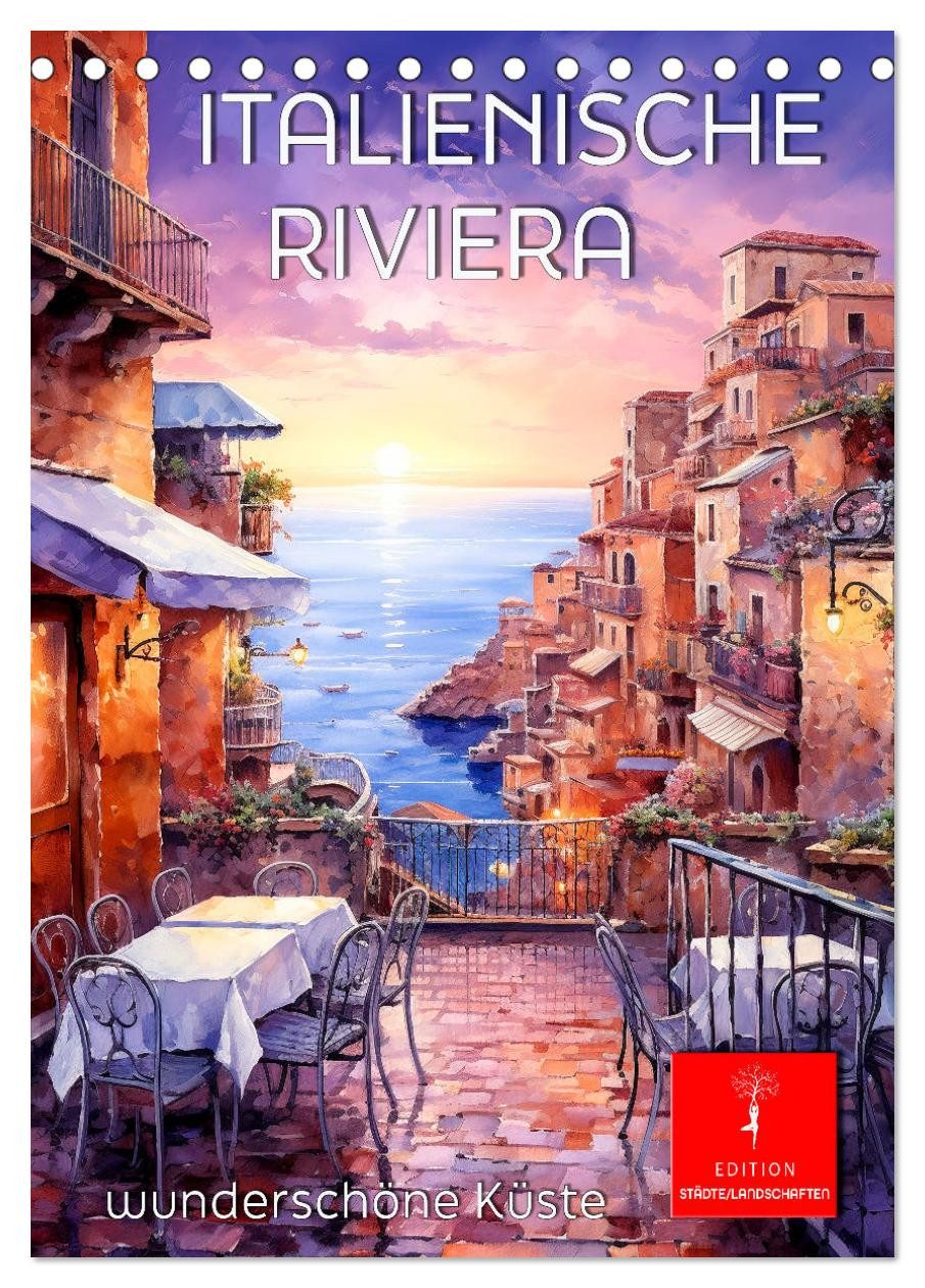 CALVENDO Wandkalender Italienische Riviera - wunderschöne Küste (Tischkalender 2026 DIN A5 h