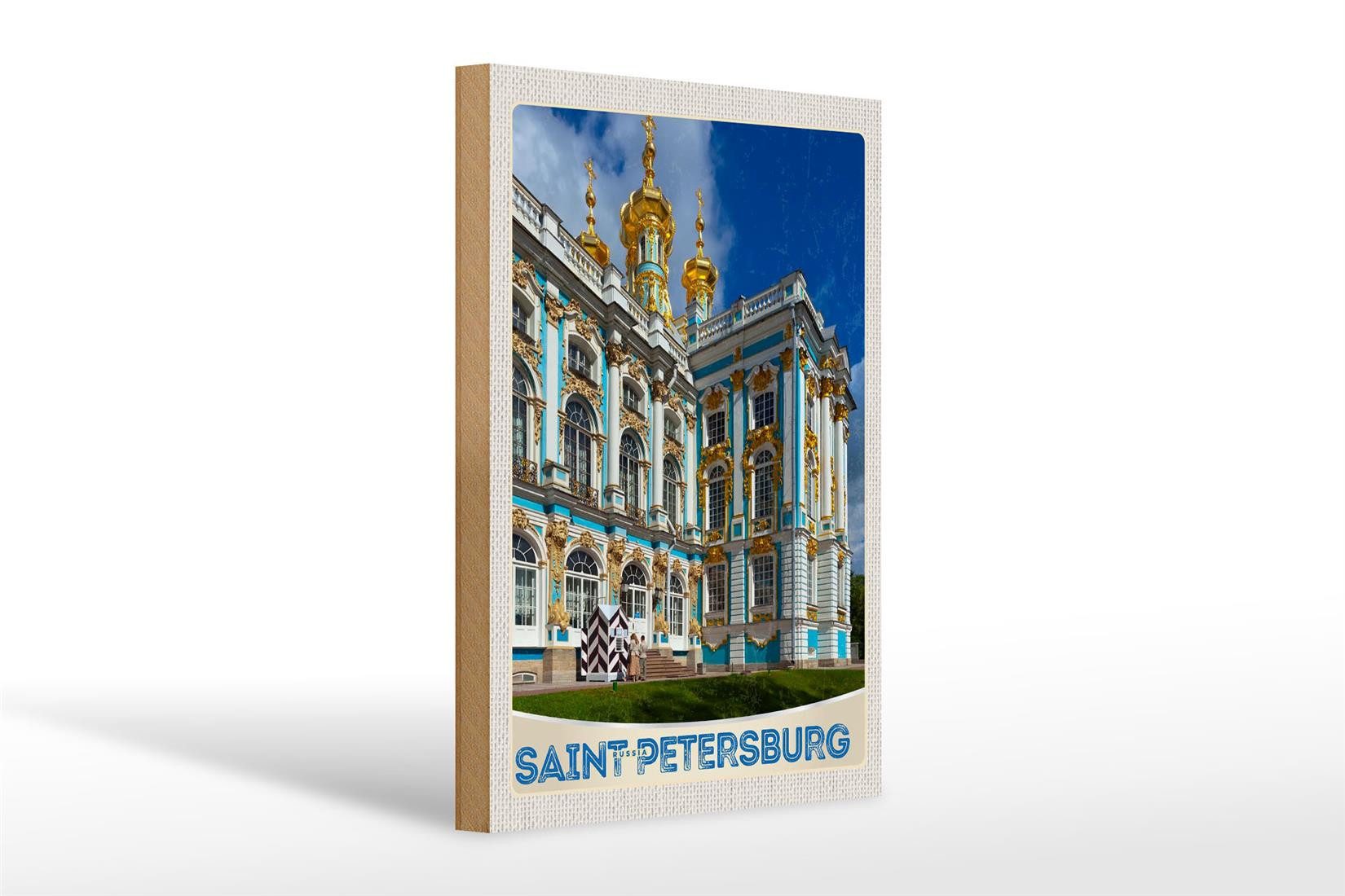 Holzbild Reise 20x30cm Saint Petersburg Russland