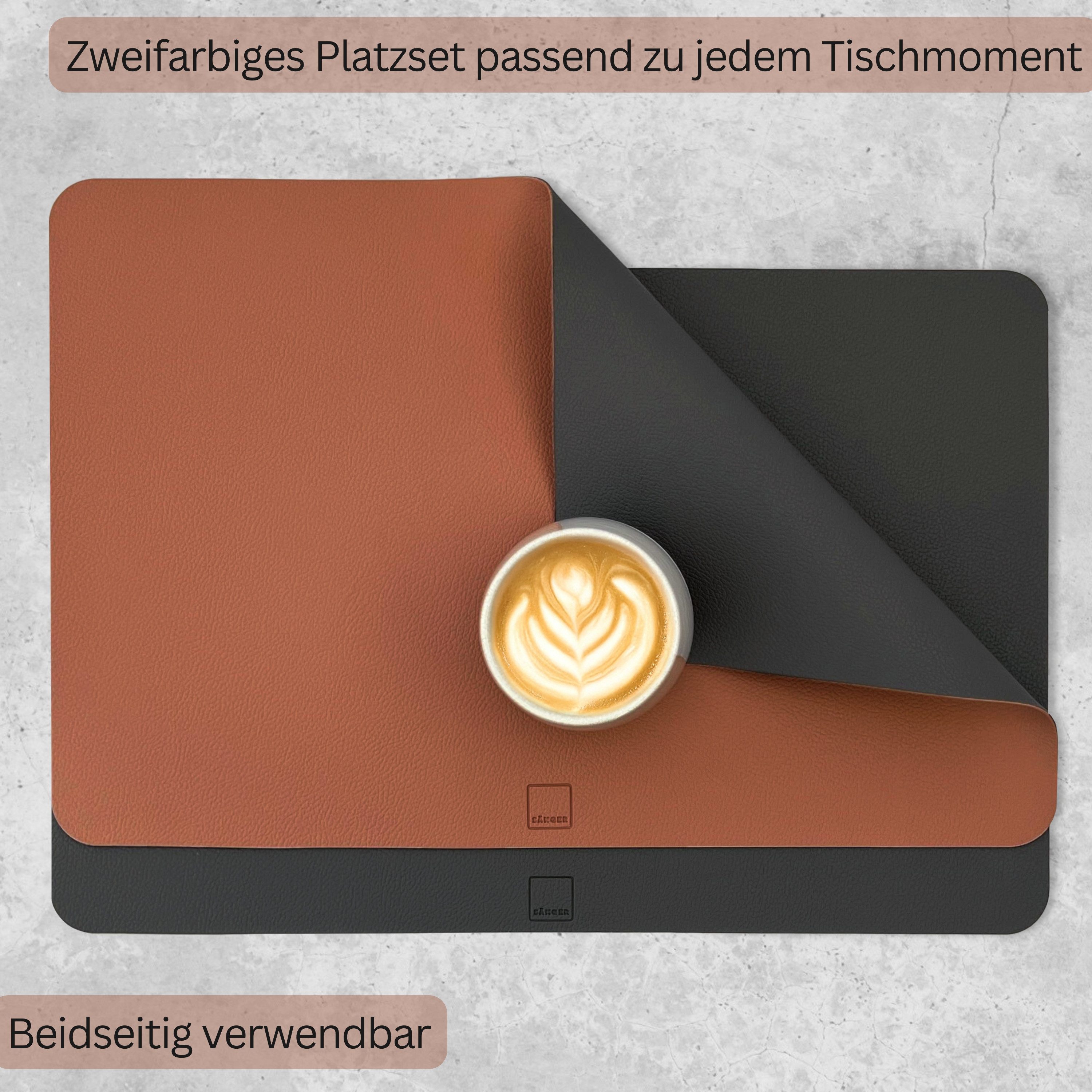 SÄNGER Platzset aus Kunstleder, (Set, 8-St., aus Platzdeckchen und Unterset günstig online kaufen