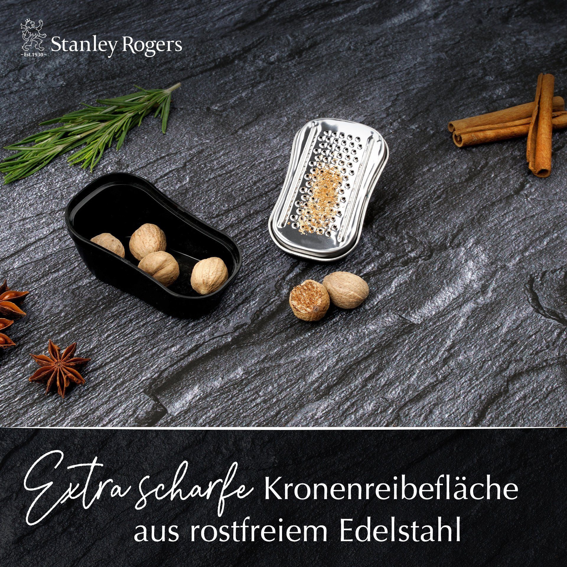 Stanley Rogers Muskatreibe Muskatreibe mit Aufbewahrungsbox