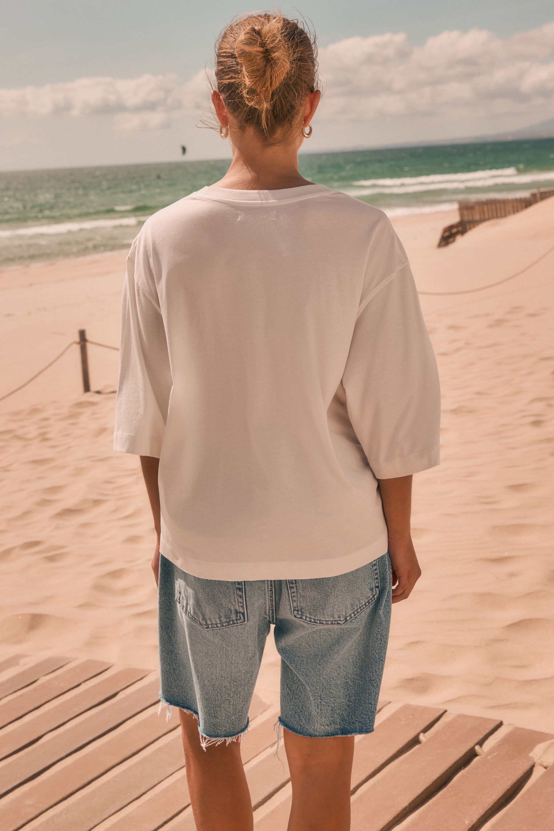 Next T-Shirt Kurzärmeliges T-Shirt mit Mosaik-Placementprint (1-tlg) günstig online kaufen
