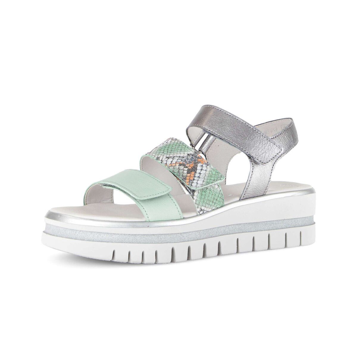 Gabor Plateau Sandale Materialmix Leder Plateausandaletten