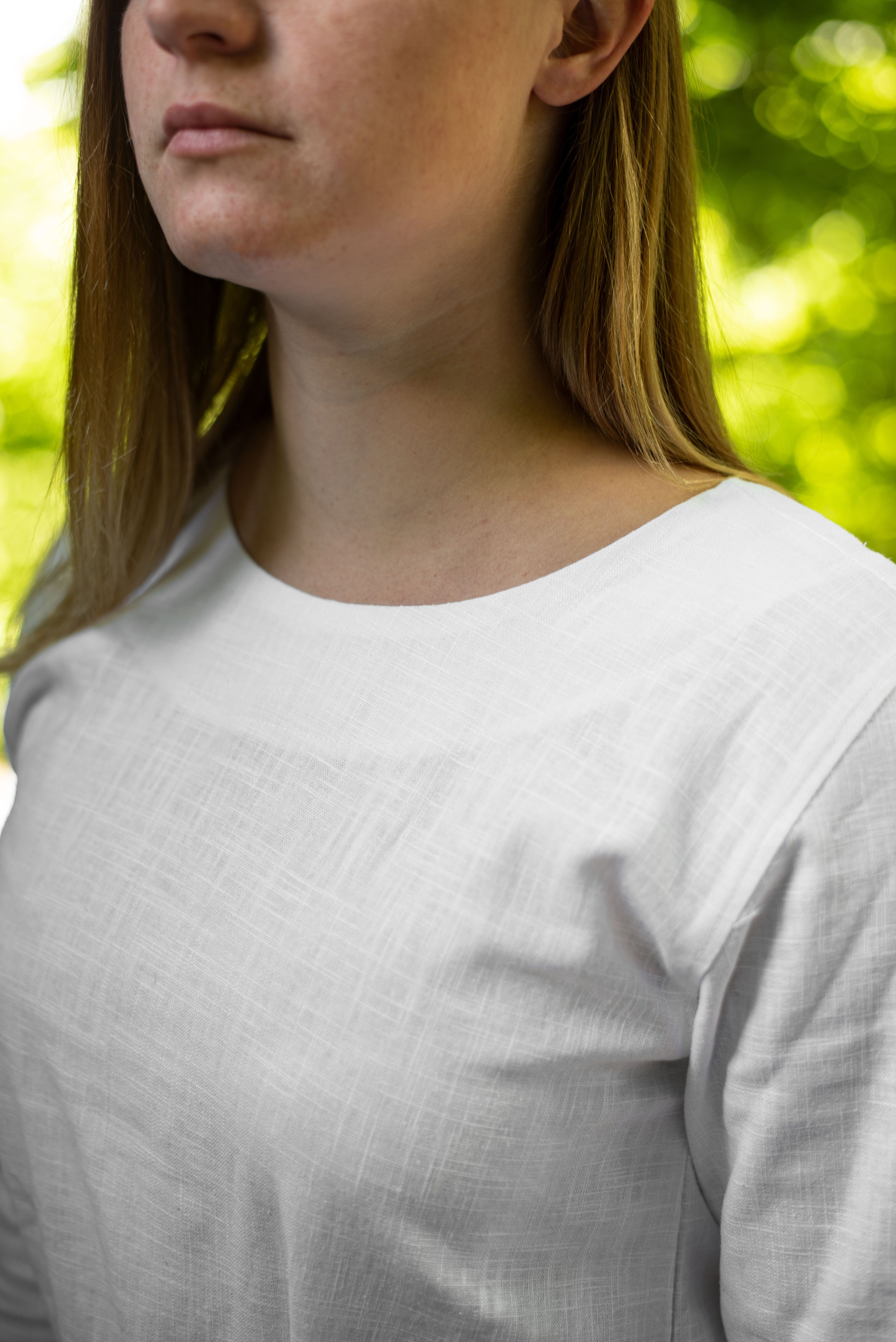 Vehi Mercatus Ritter-Kostüm Mittelalter Unterkleid Leinen natur L