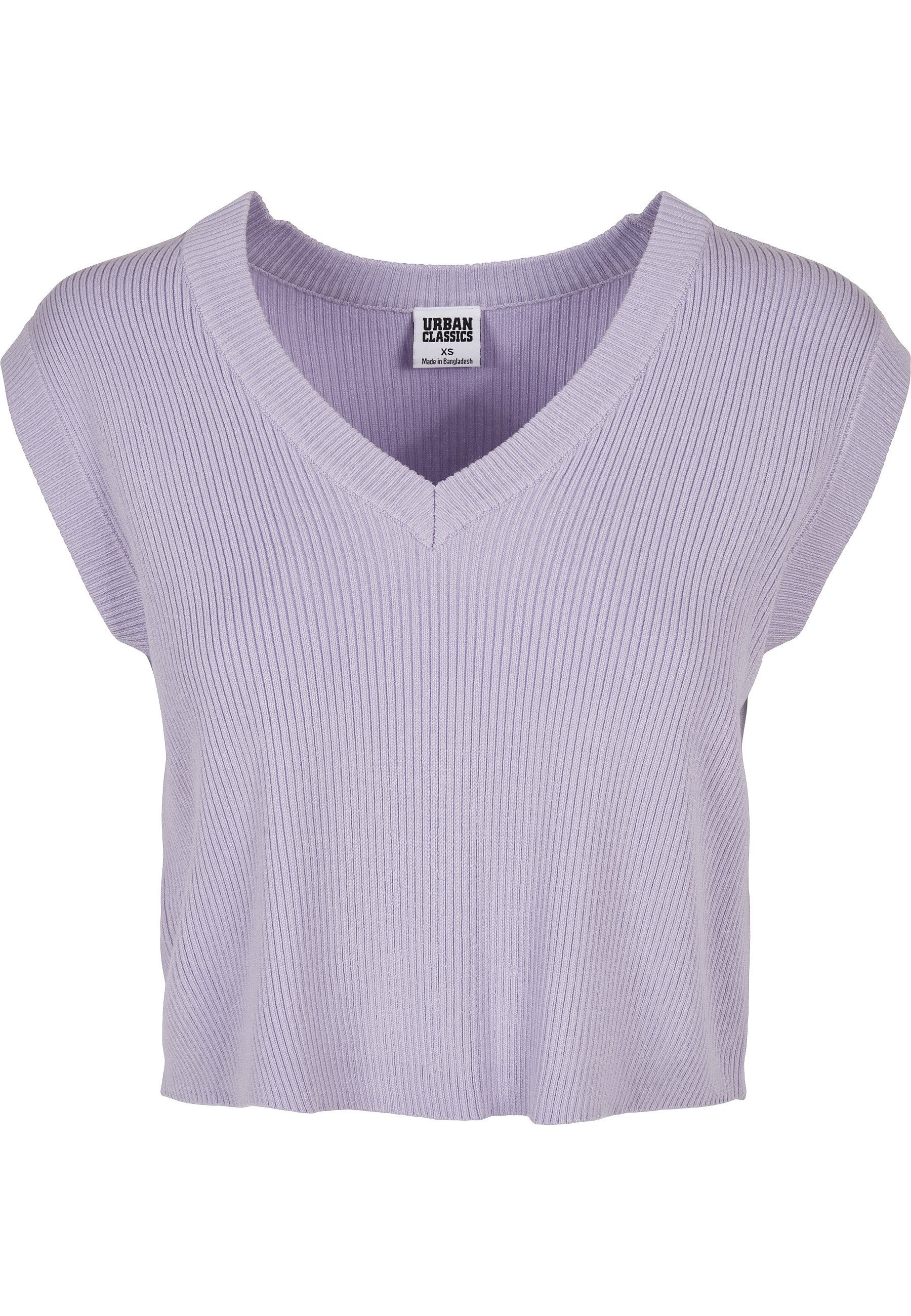 URBAN CLASSICS Sweatshirt Urban Classics Damen Ladies Short Knittd Slip On günstig online kaufen