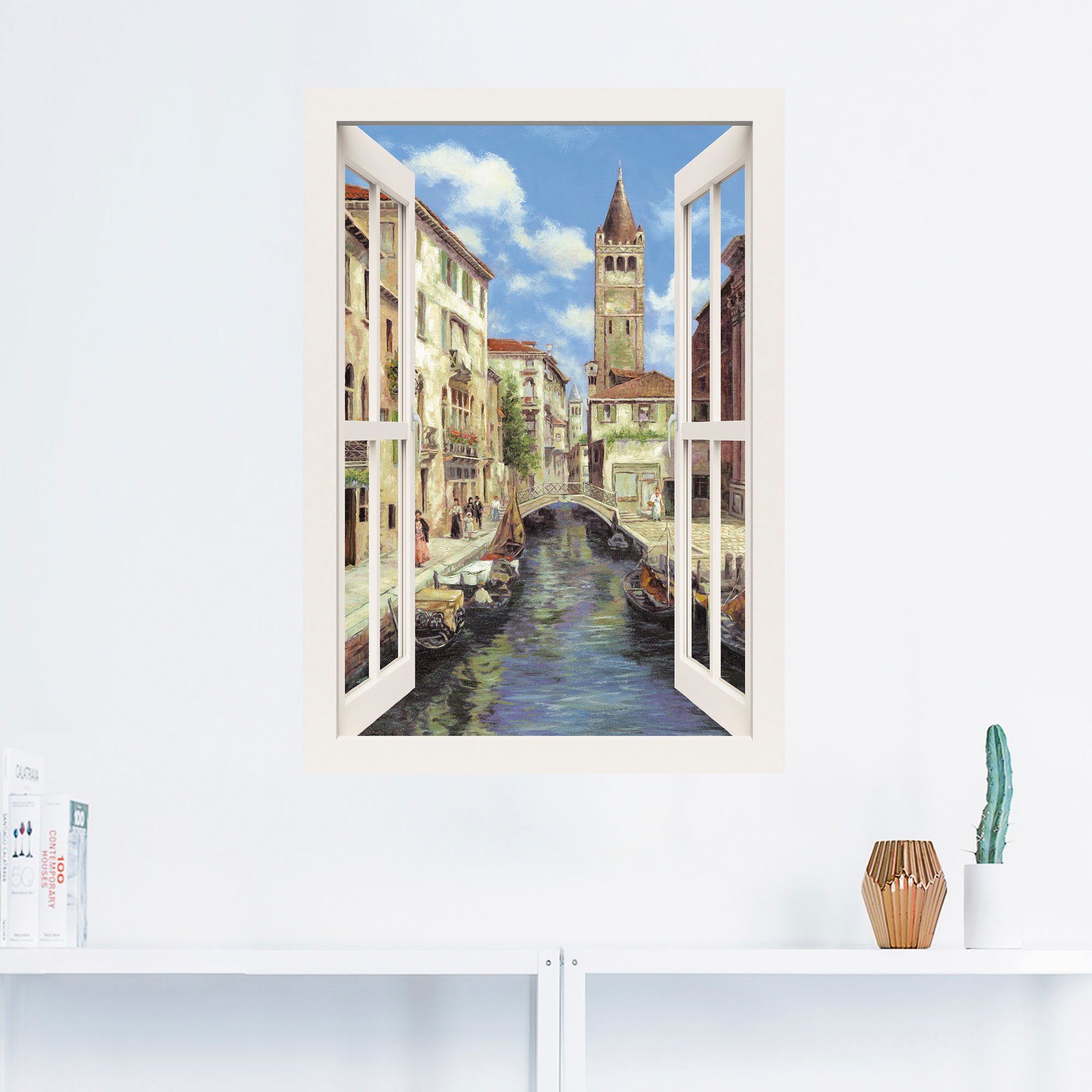 Wandbild Artland Venedig, oder versch. Poster Venedig St), in Alubild, als Größen Wandaufkleber (1 Leinwandbild,