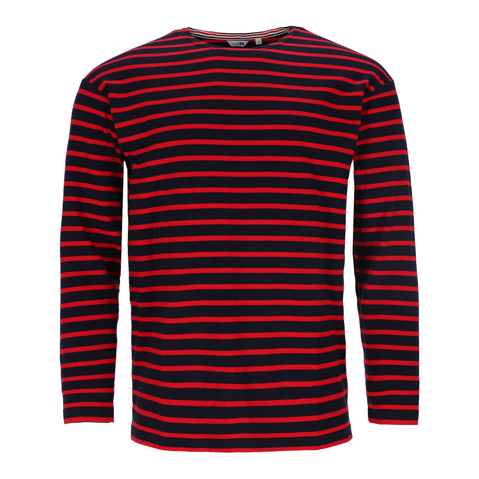 modAS Langarmshirt Herren Shirt Bretonisches Streifenshirt Maritim Langarm aus Baumwolle