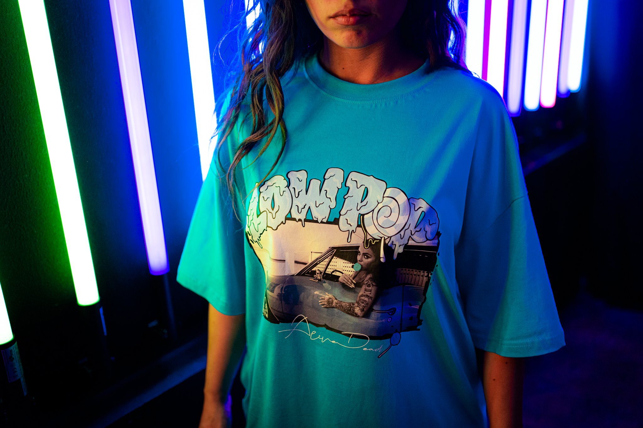 Herren Shirts Alive Dead T-Shirt LOW POP - Blue Tee -