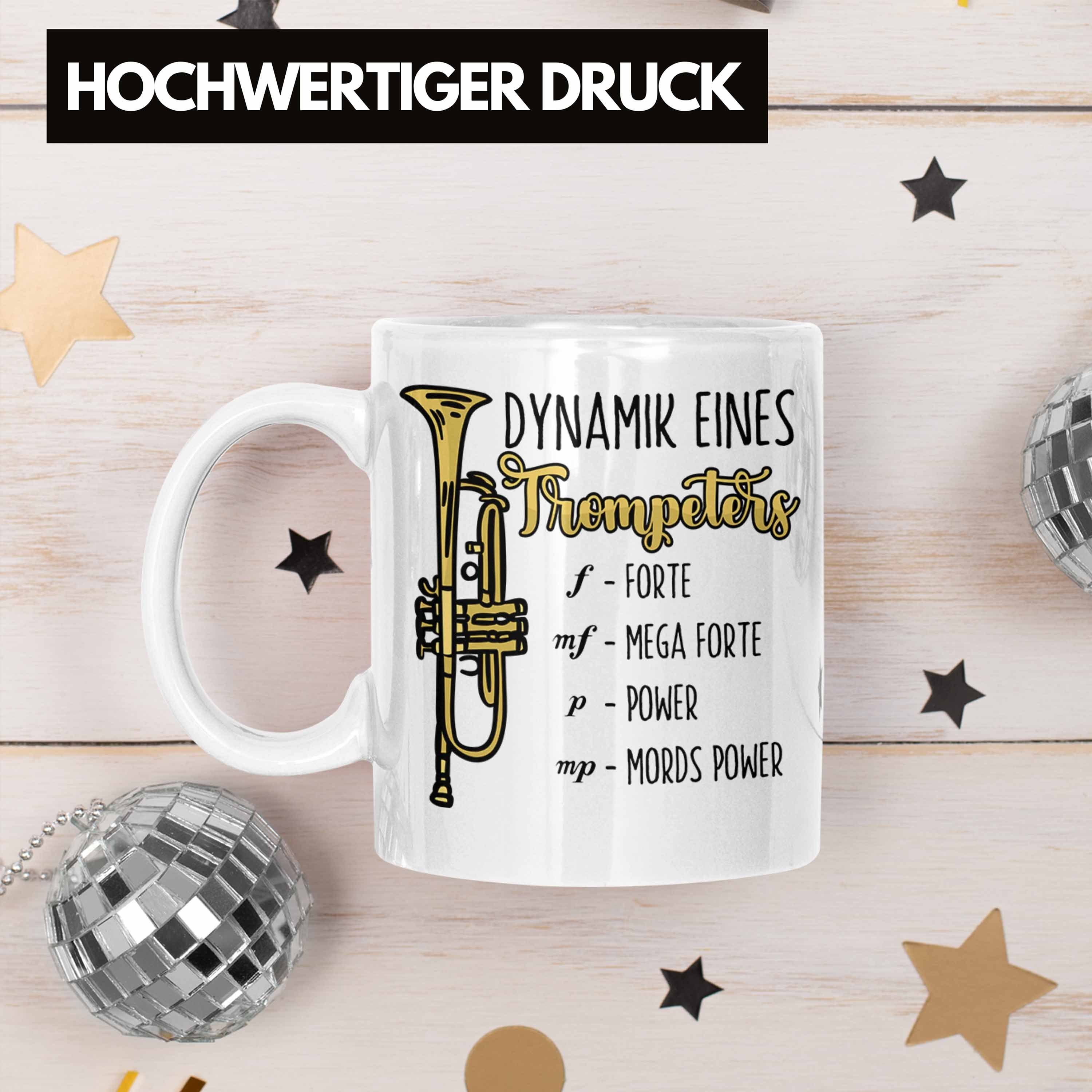 Trompete Trompeten-Spieler Tasse Lustige Geschenk Weiss für Trendation Tasse