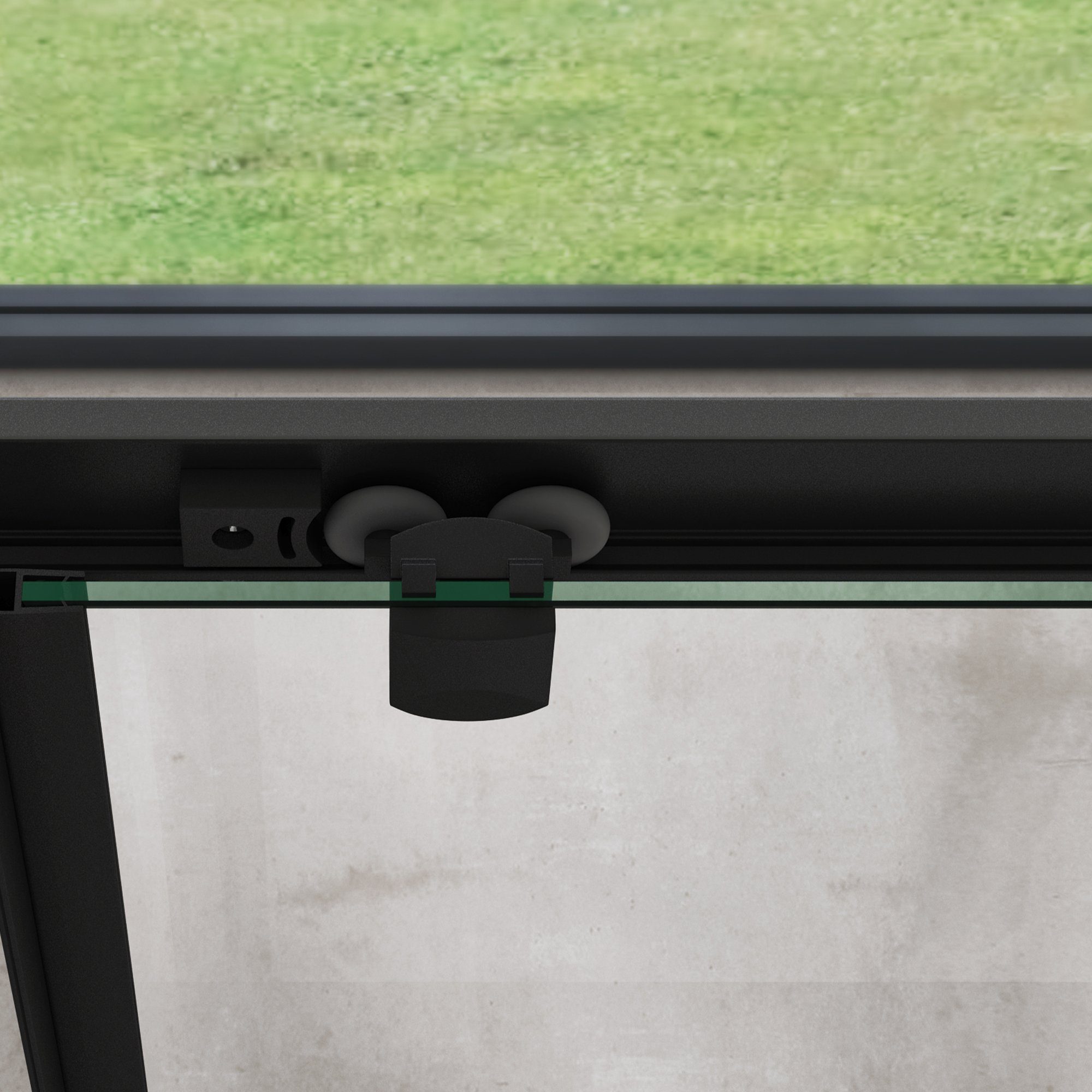 doporro Eckdusche Duschkabine Schiebetür 90x90 6mm ESG Schiebemechanismus 190cm R16L, BxT: 100x100 cm, Einscheibensicherheitsglas, ebenerdiger Einbau möglich, 1 – Bild 3 von 5
