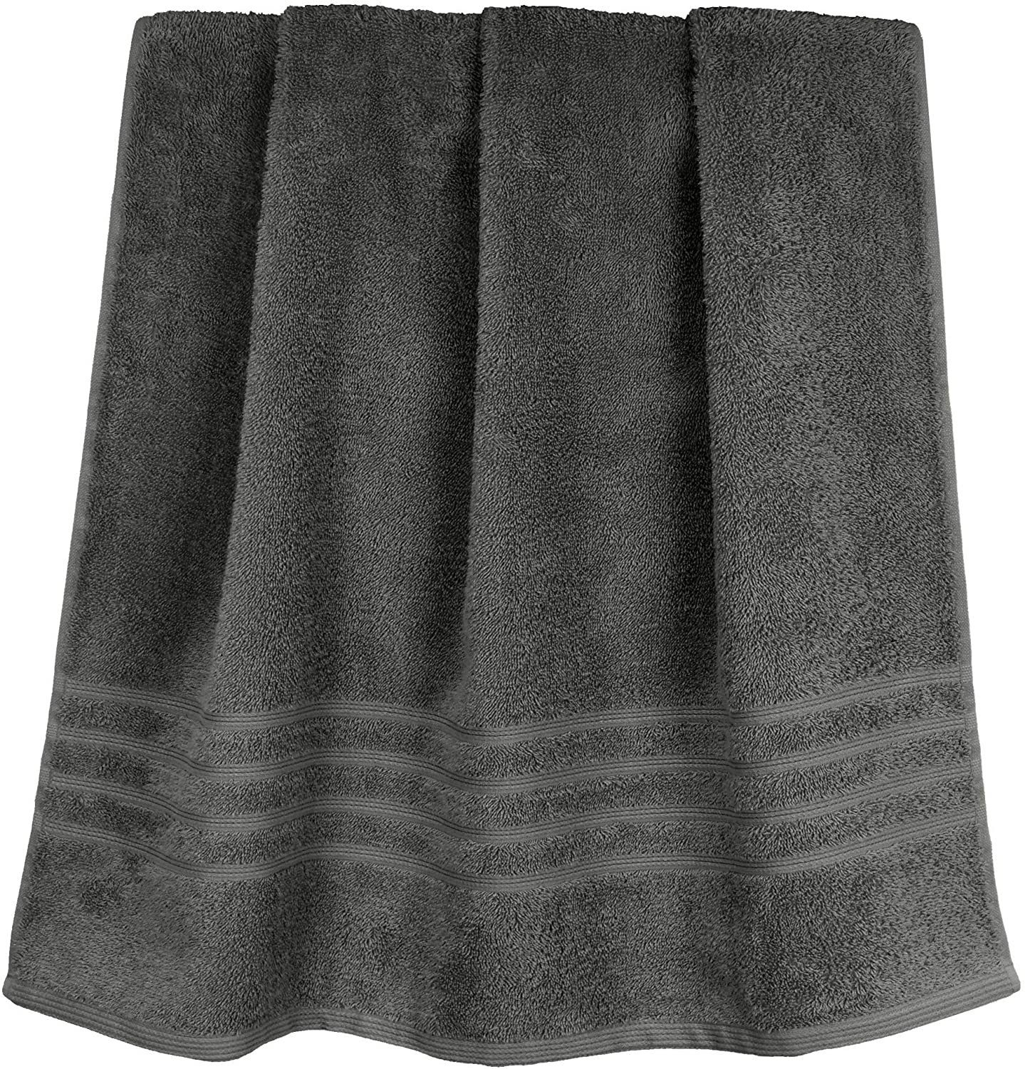 Lashuma (1-St), für Frottee Grau cm Großes Duschtuch 70x140 Badehandtuch Handtuch Opa, Reserviert Bestickt, Anthrazit