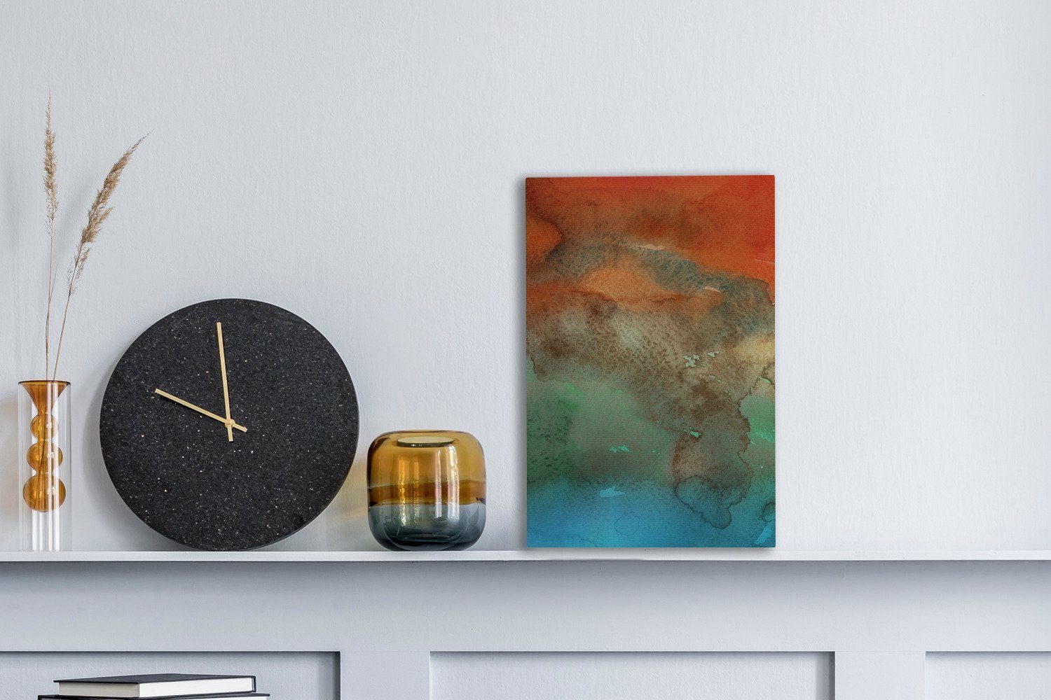 OneMillionCanvasses® Leinwandbild Wasserfarben - Orange - günstig online kaufen