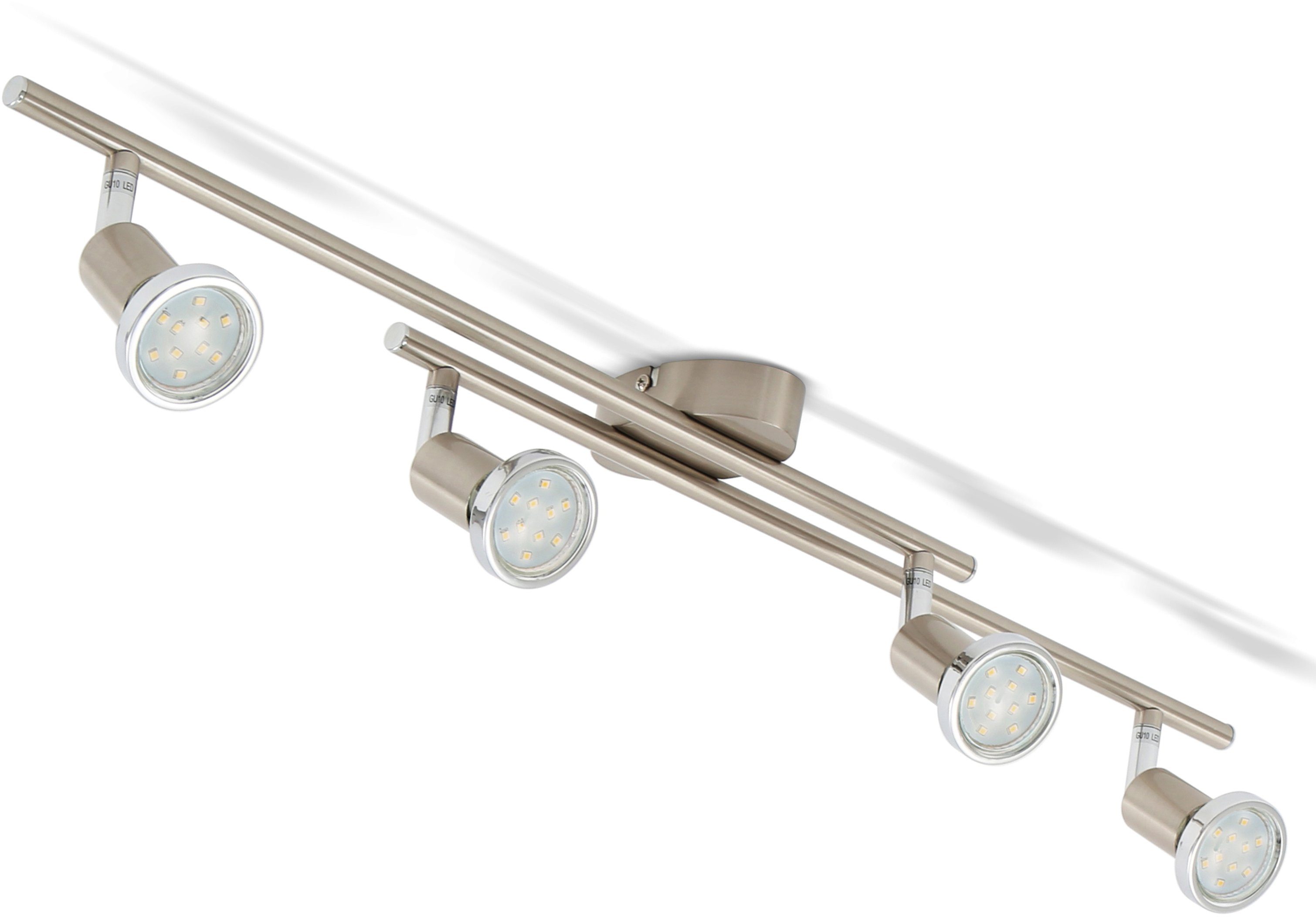 Deckenspot Metall 3W LED B.K.Licht LED Mika, GU10 schwenkbar inkl. Deckenleuchte, wechselbar, LED Warmweiß, Wohnzimmer,