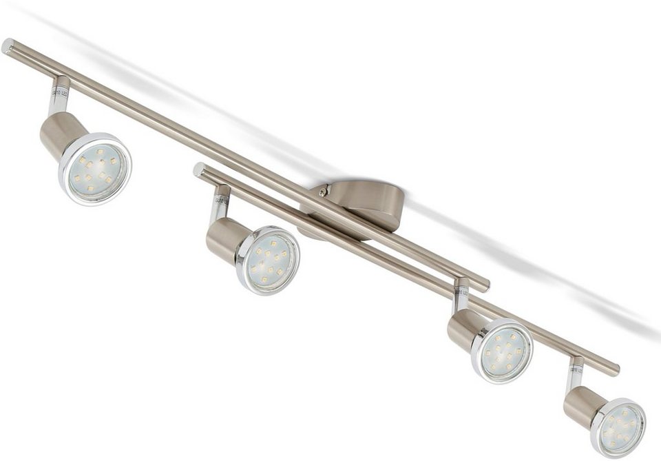 B.K.Licht LED Deckenspot Mika, LED wechselbar, Warmweiß, LED Deckenleuchte,  Wohnzimmer, schwenkbar inkl. 3W GU10 Metall