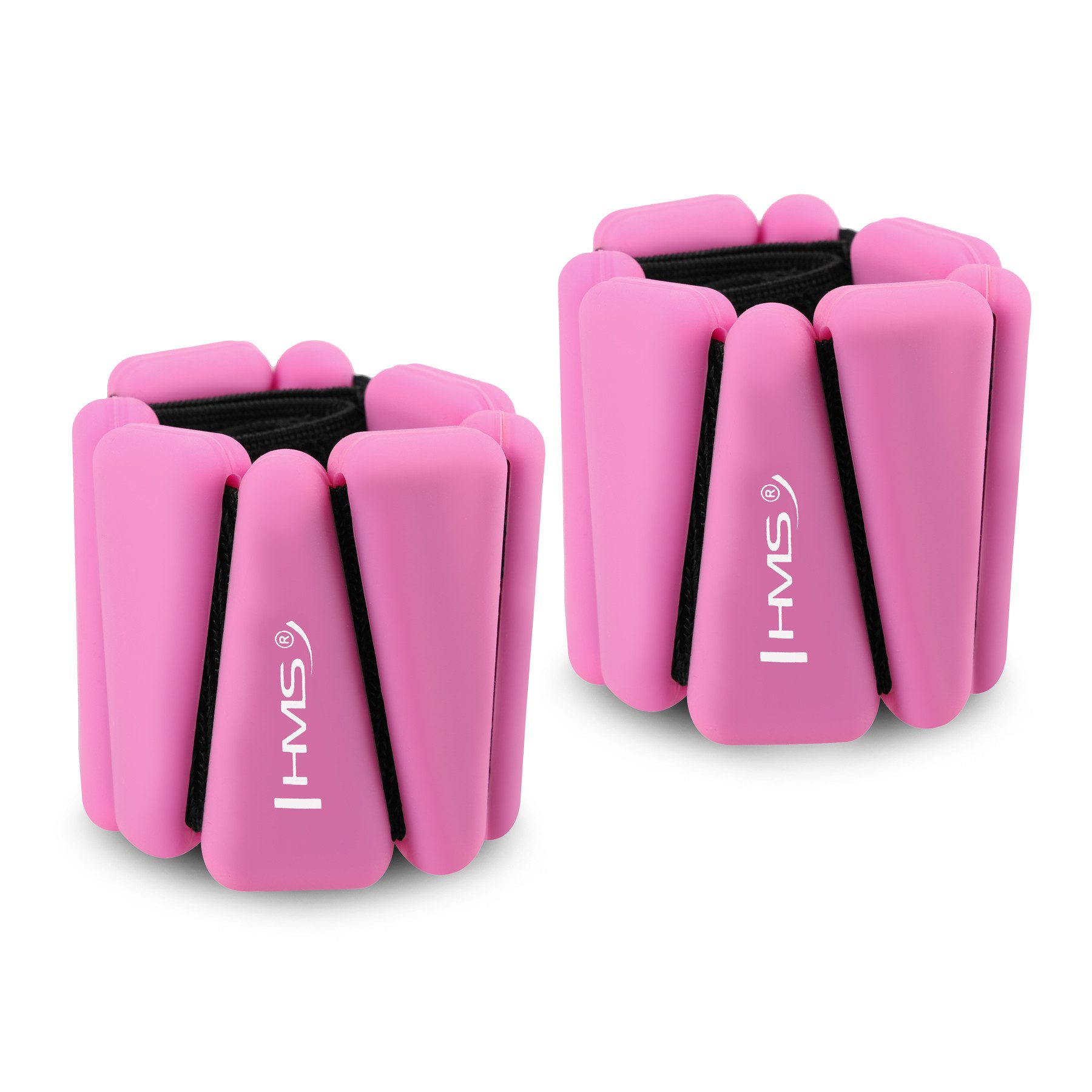 HMS Gewichtsmanschette 2x Gewichte für Handgelenk/Knöchel Trainingsgewichte pink je 0,5kg