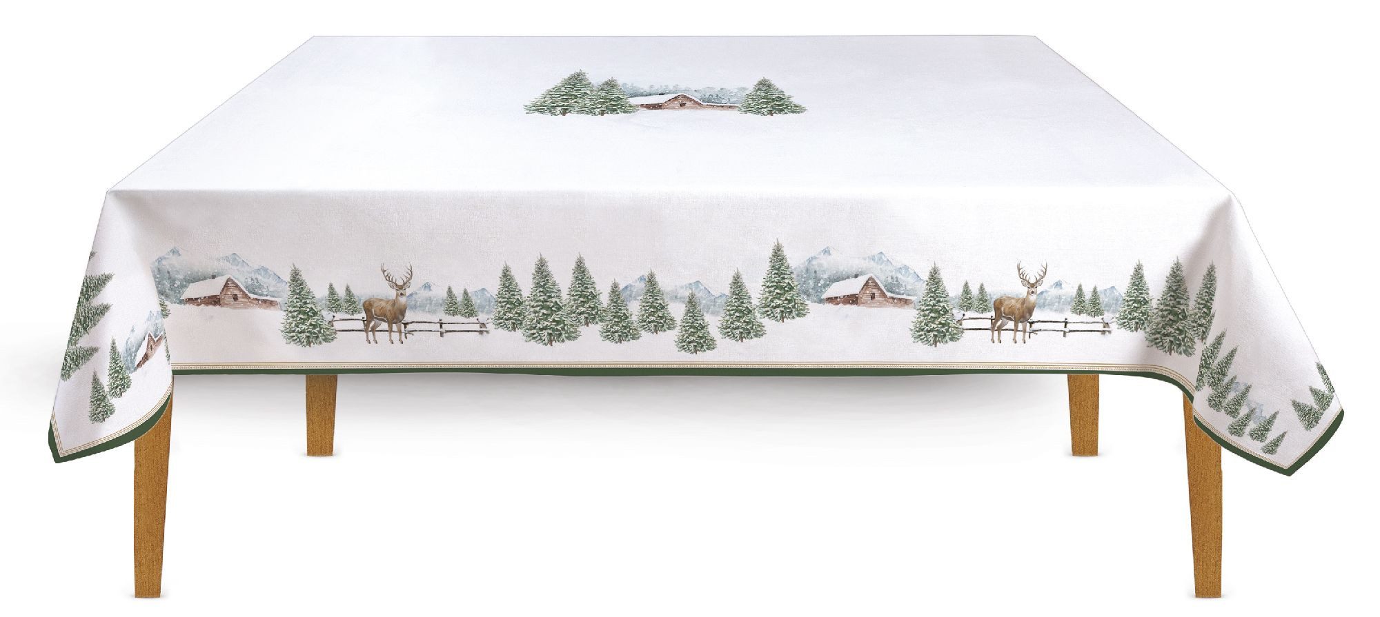 EasyLife Tischdecke White Forest, Farbe: Weiß, Motiv: Winterwald günstig online kaufen
