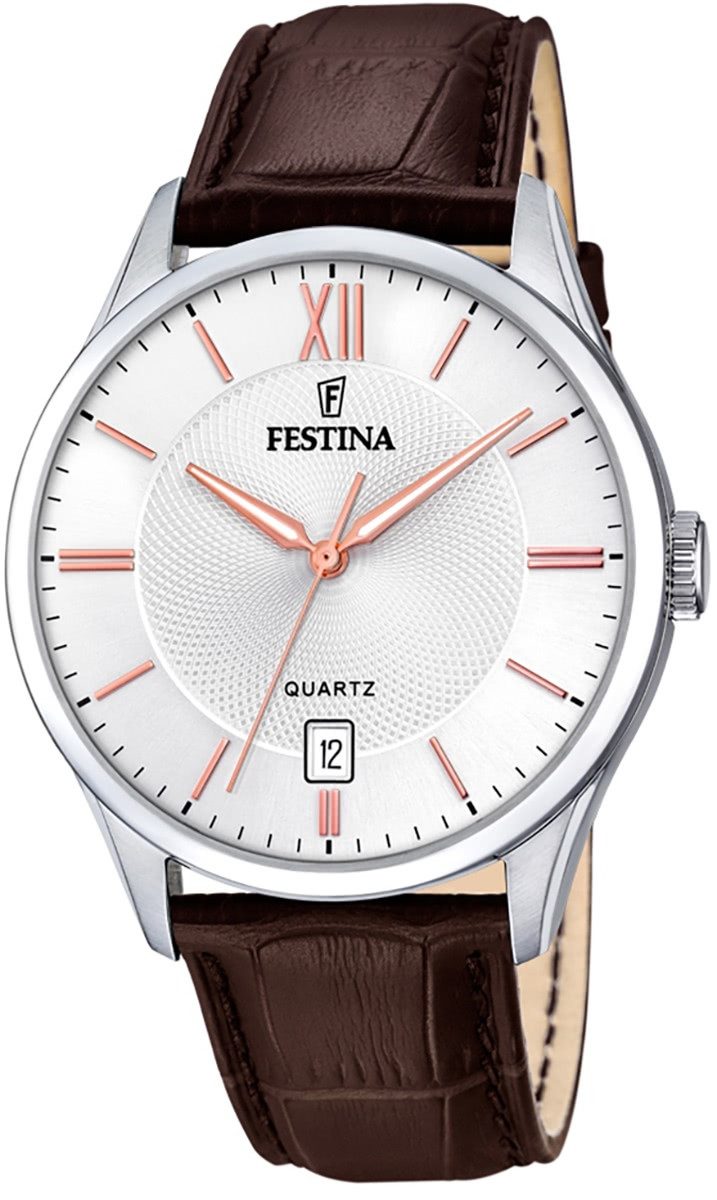 Quarzuhr Festina Herren Uhr F20426/4 Leder