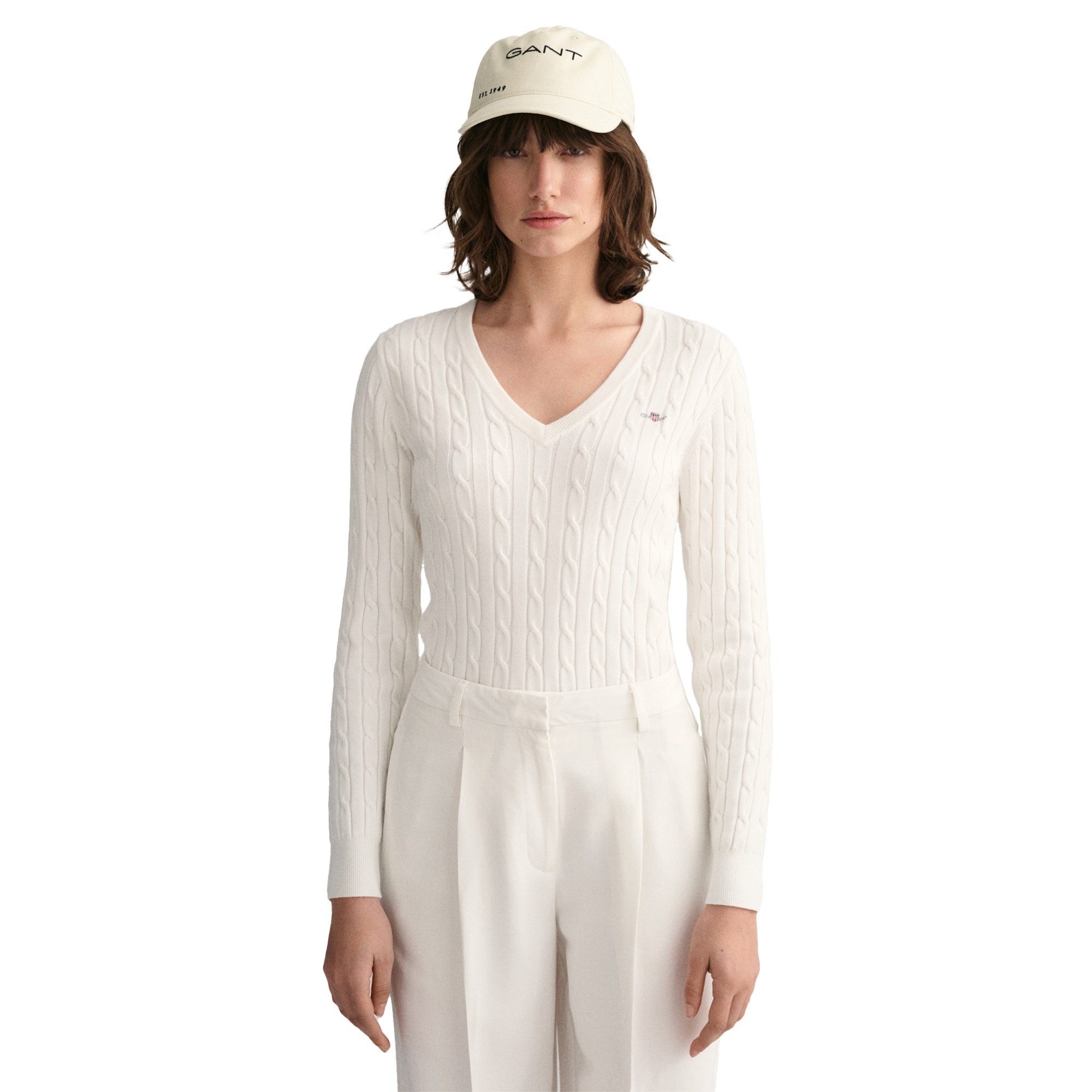 Gant Sweater Damen Strickpullover Baumwolle