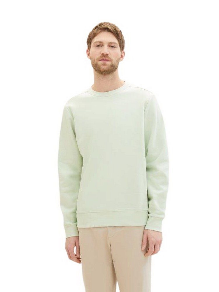 TOM TAILOR Strickpullover PRINTED CREWNECK aus Baumwollmix günstig online kaufen