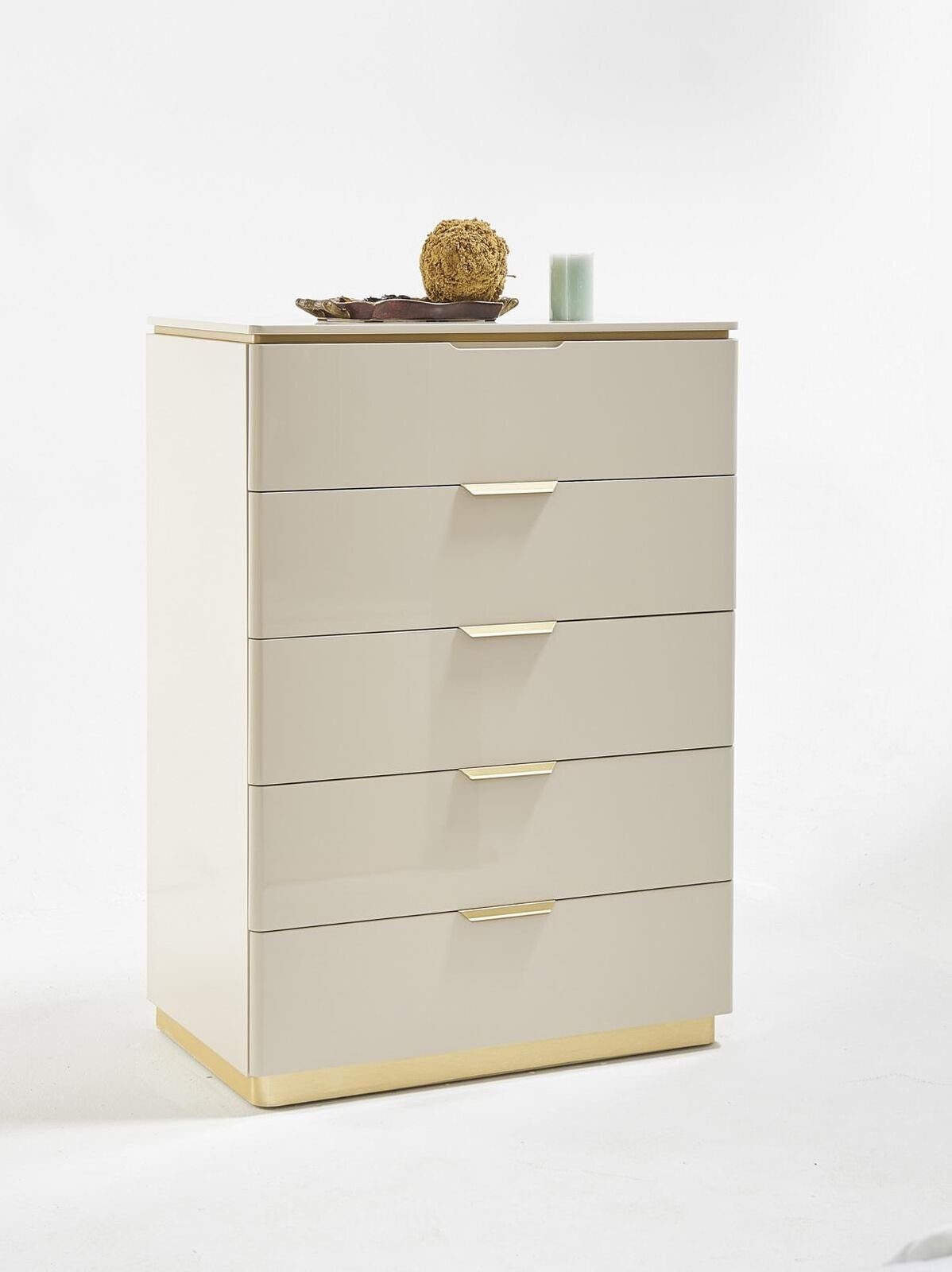 Hochschrank SOFORT Kommode (1 St., Europa Konsolen Made Kommode), Beige Schränke in Luxus Holz JVmoebel Kommode