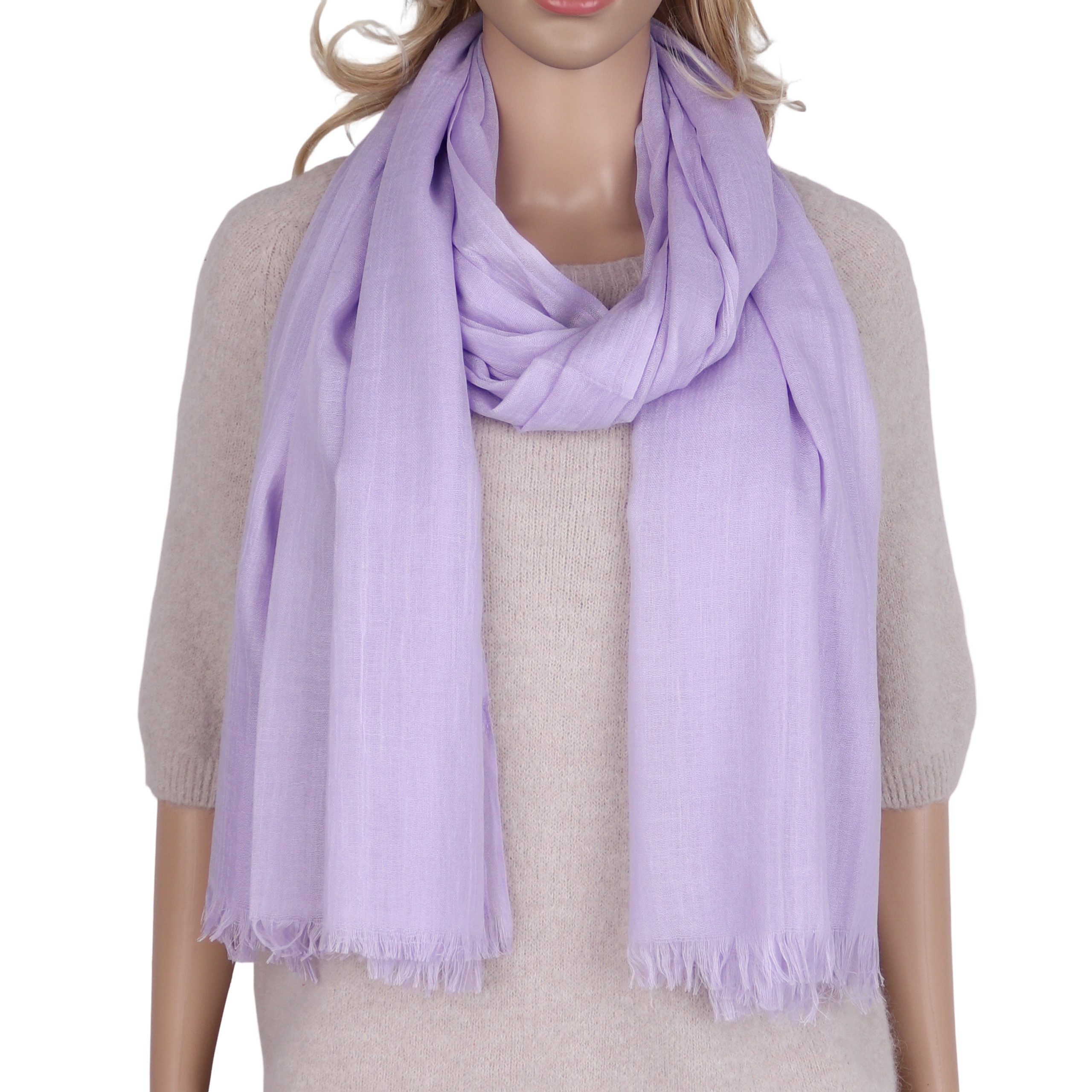 MIRROSI Modeschal weicher Unifarbe XXL Schal ca.110x180cm, (viele tolle Farben zur Auswahl), Damen Halstuch ideal für Frühling, Sommer, Herbst