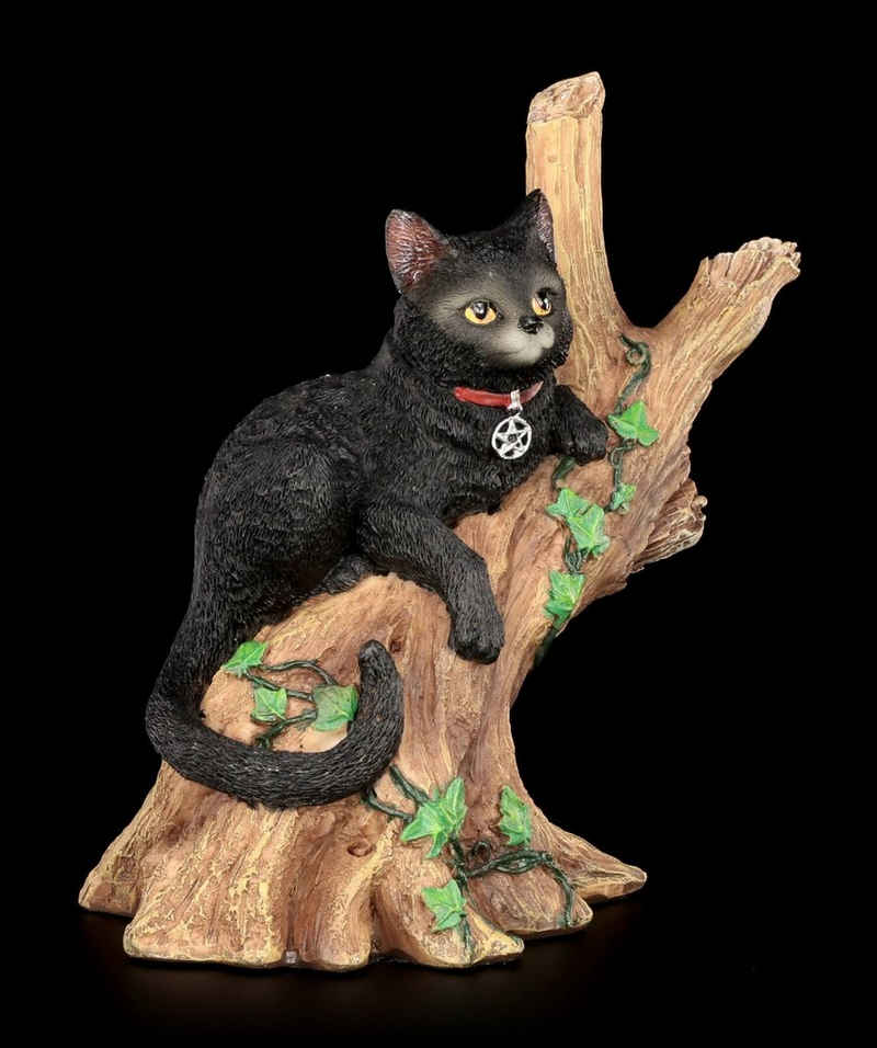 Figuren Shop GmbH Tierfigur Hexen Katze - Onyx auf Baum - Nemesis Now Fantasy Deko