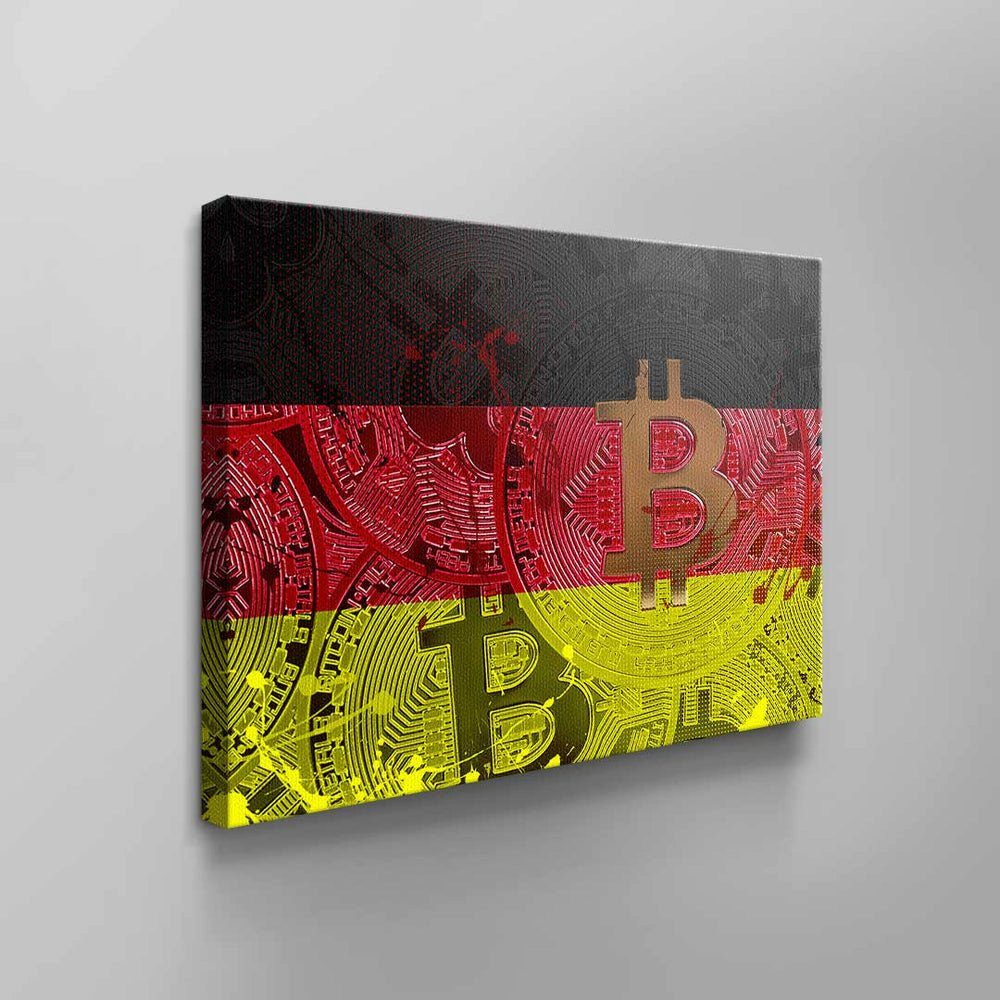 Rahmen DOTCOM Fans DOTCOMCANVAS® Crypto von Wandbild für Leinwandbild, CANVAS Bitcoin schwarzer &