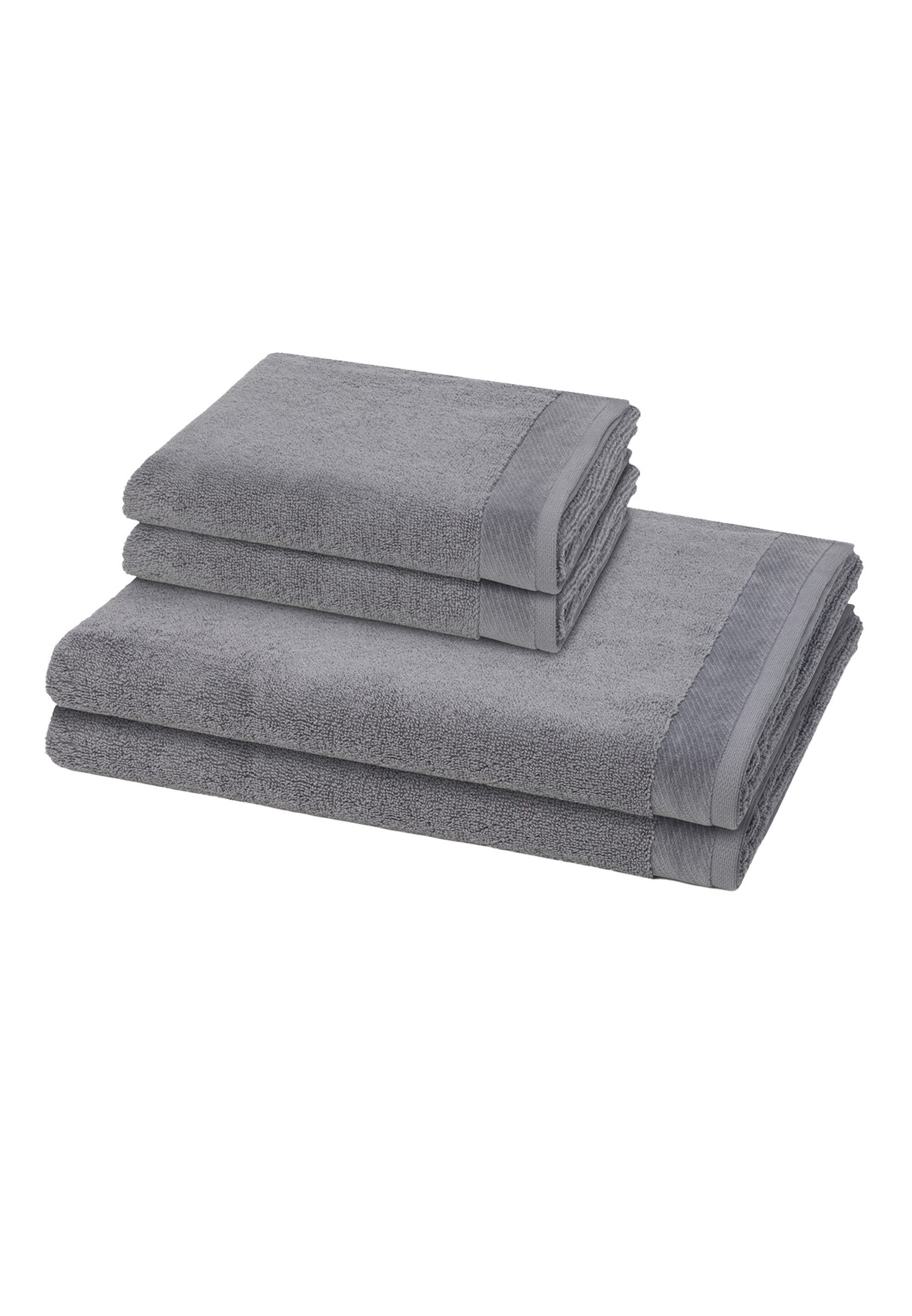 Möve Handtuch Set 4er Pack Premium, Baumwolle (Spar-Set, 4-St), 2 X Handtuch 2 X Duschtuch im Set - Baumwolle -