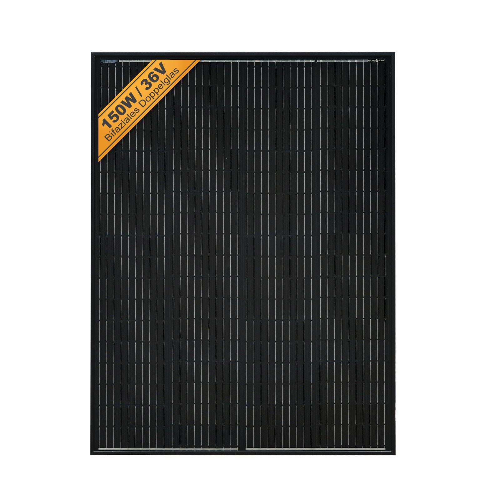 enjoy solar Solarmodul Bifaziales PERC Monokristallines 182mm 150W, 210W 12V/36V, Monokristallin, (Leistungsgarantie bis 10 Jahren mit 90% und bis 25 Jahren mit 80), Dual Glas Design