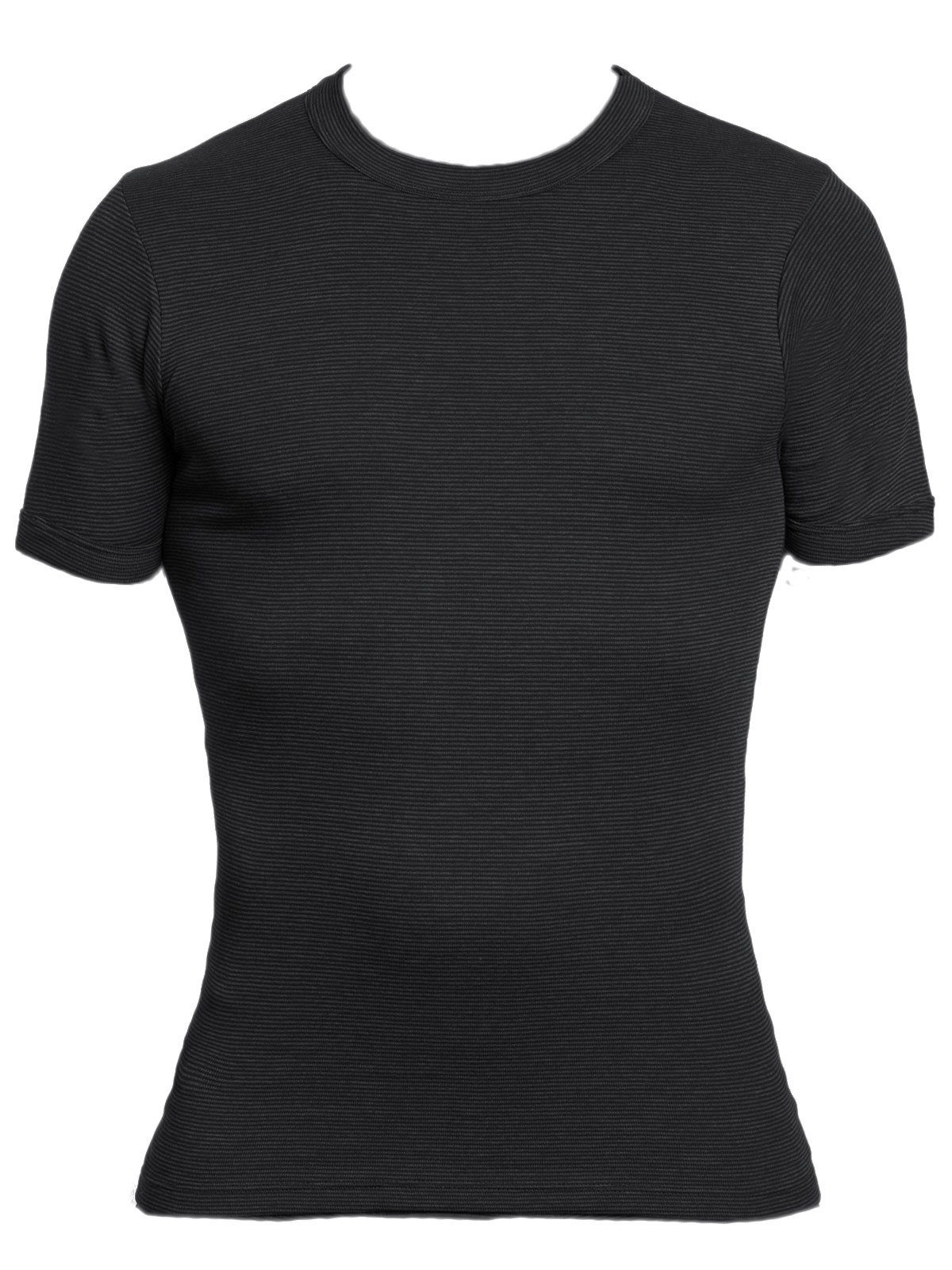 1/2 1-St) schwarz KUMPF T-Shirt Unterziehshirt Herren Klimafit Materialmix (Stück, Arm