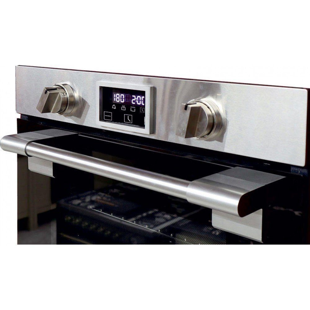 Kaiser Küchengeräte Backofen-Set Einbau Backofen, Bratautomatik,massives Metall, 79L+Mikrowellen-Backofen, 45 cm Hoch,TouchControl, Heißluft EH 6337+EM 6307 R., mit 1-fach-Teleskopauszug