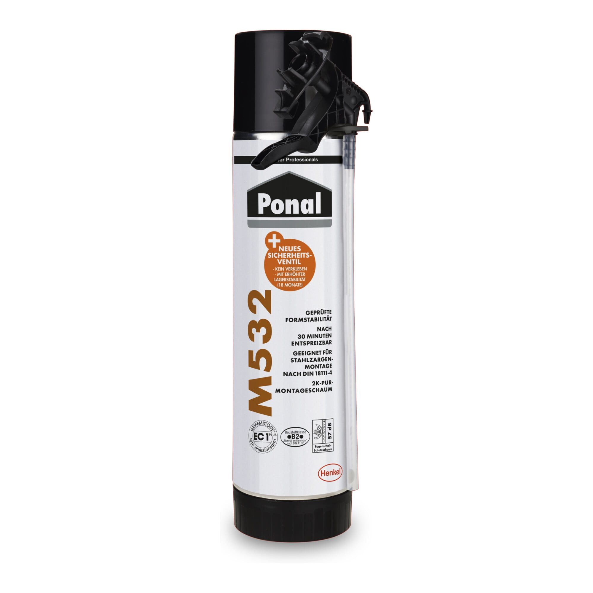 Ponal Bauschaumpistole Ponal M532 2K-PUR-Montageschaum PN542, 400 ml Dose