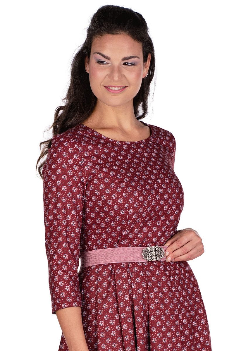 Herbert Hahn Ledergürtel Stretchgürtel Damen - BLÜTENTANZ - rosa, beige, shadow – Bild 4 von 5