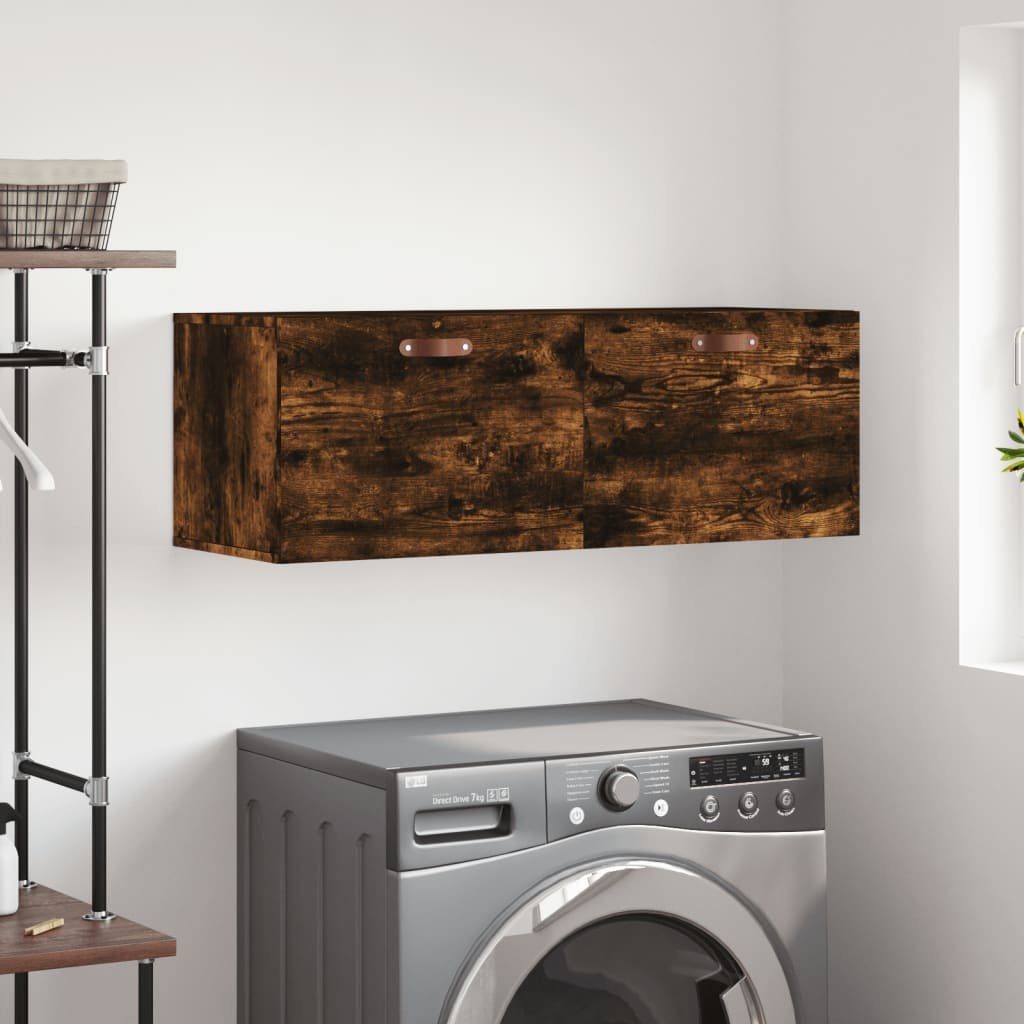 vidaXL Hängeschrank Wandschrank Räuchereiche 100x36,5x35 cm Holzwerkstoff (1-St)