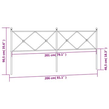 vidaXL Kopfteil Kopfteil Metall Weiß 200 cm, (1 St)