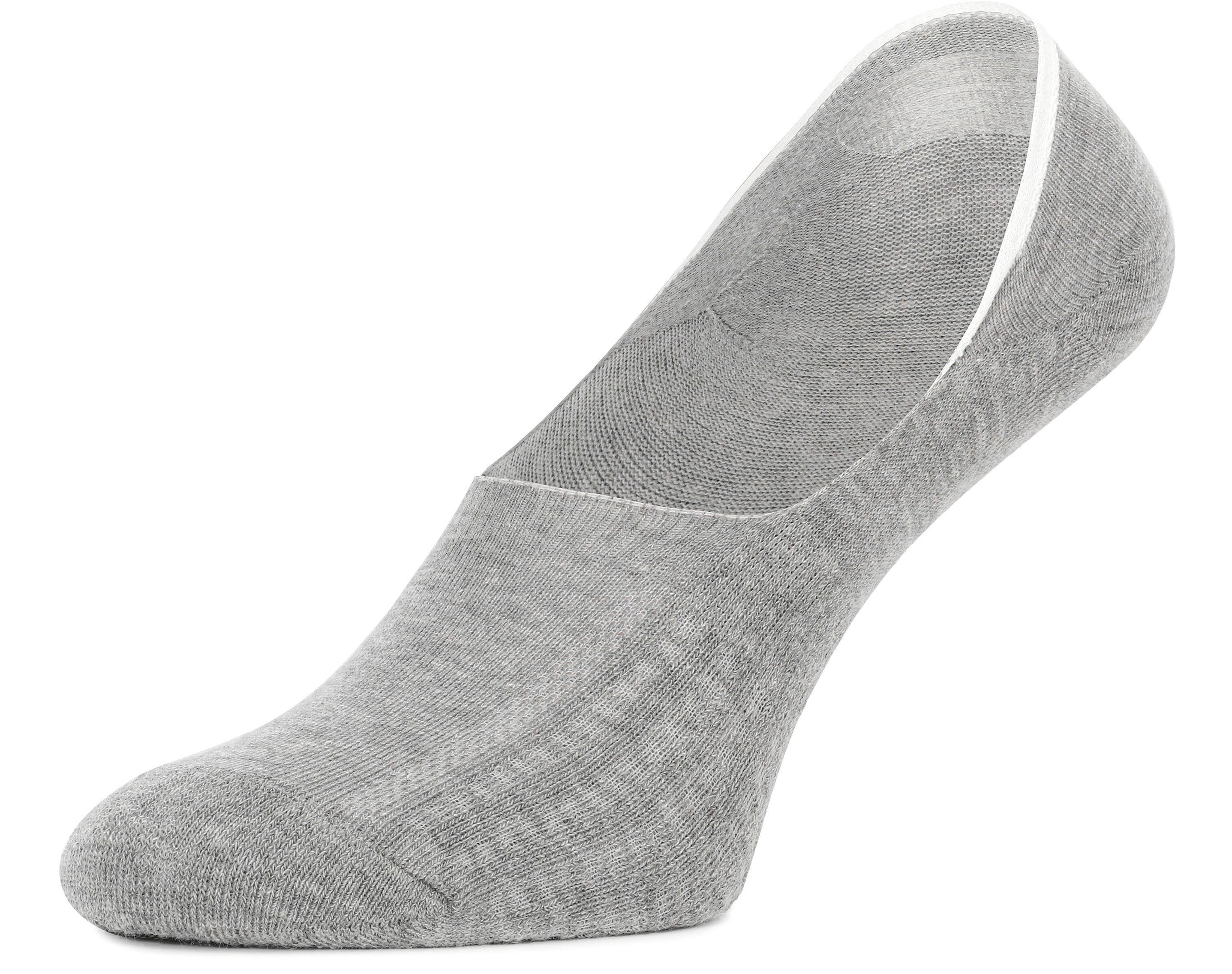 Merry Style Socken MSGI036 aus mit Sneaker Frotteeinsätzen Socken Damen Baumwolle Hellgrau