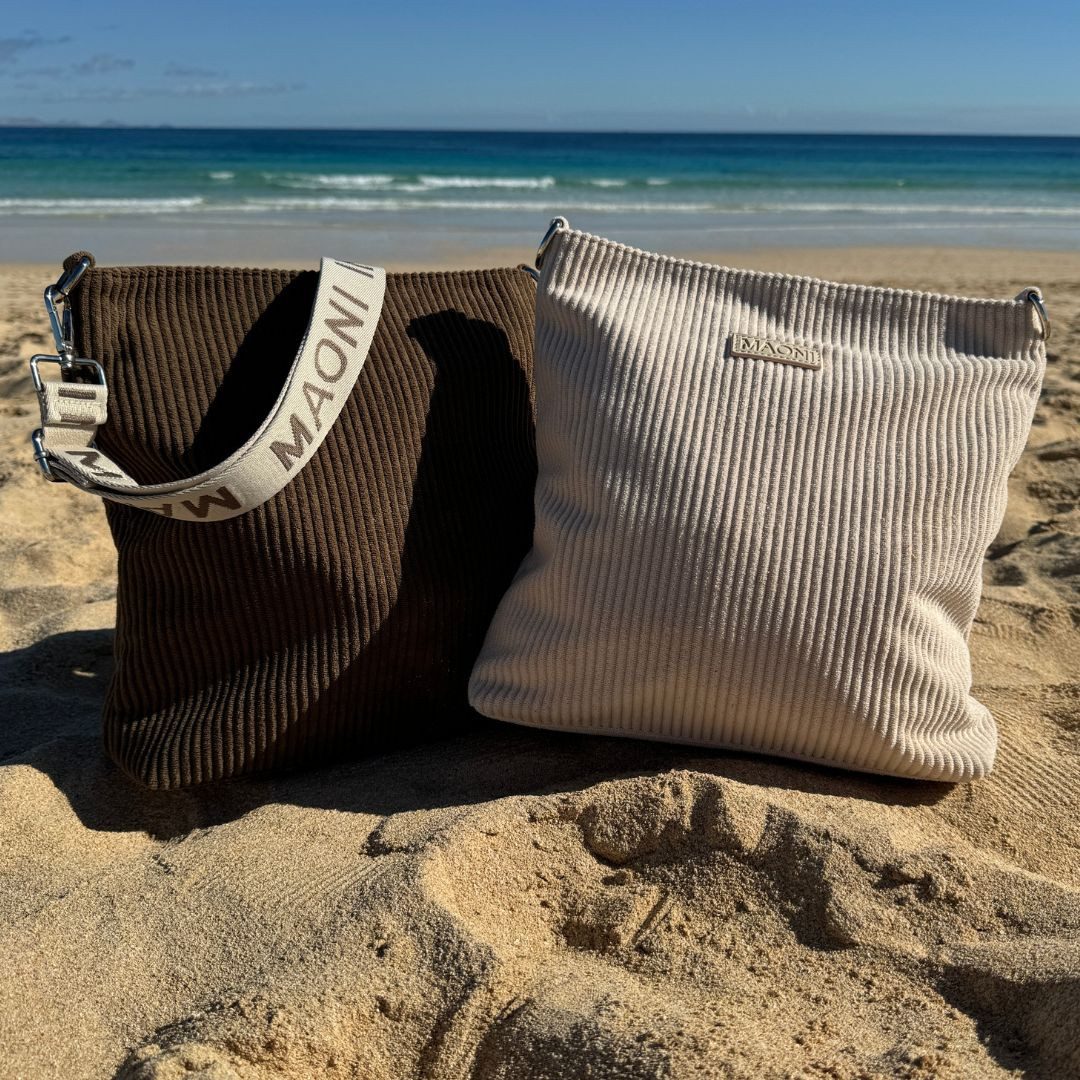 MAONI Umhängetasche Cord, Vegan, mit geräumigem Hauptfach