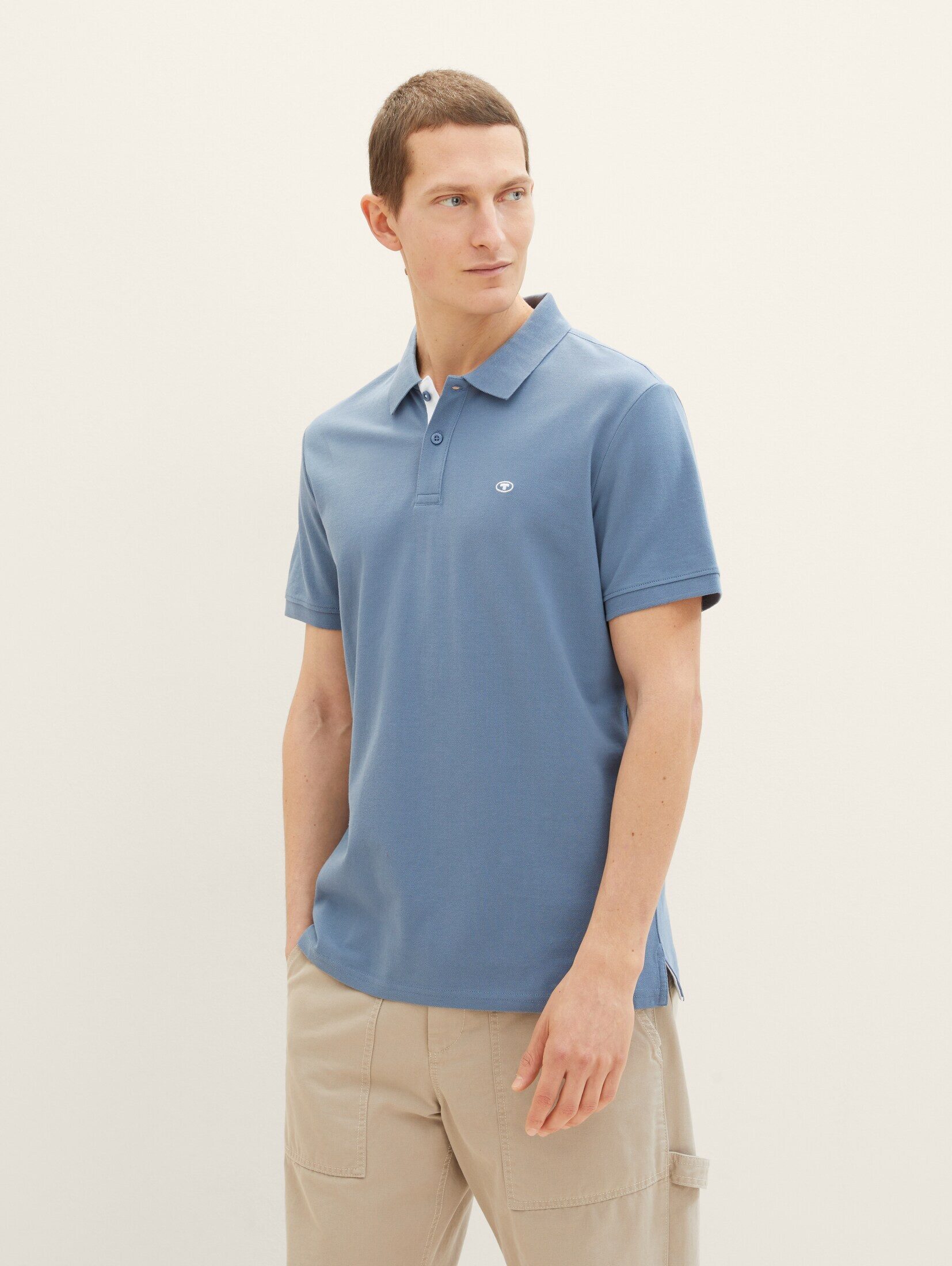 TOM TAILOR Poloshirt Poloshirts Piqué Poloshirt mit Logo-Stickerei günstig online kaufen