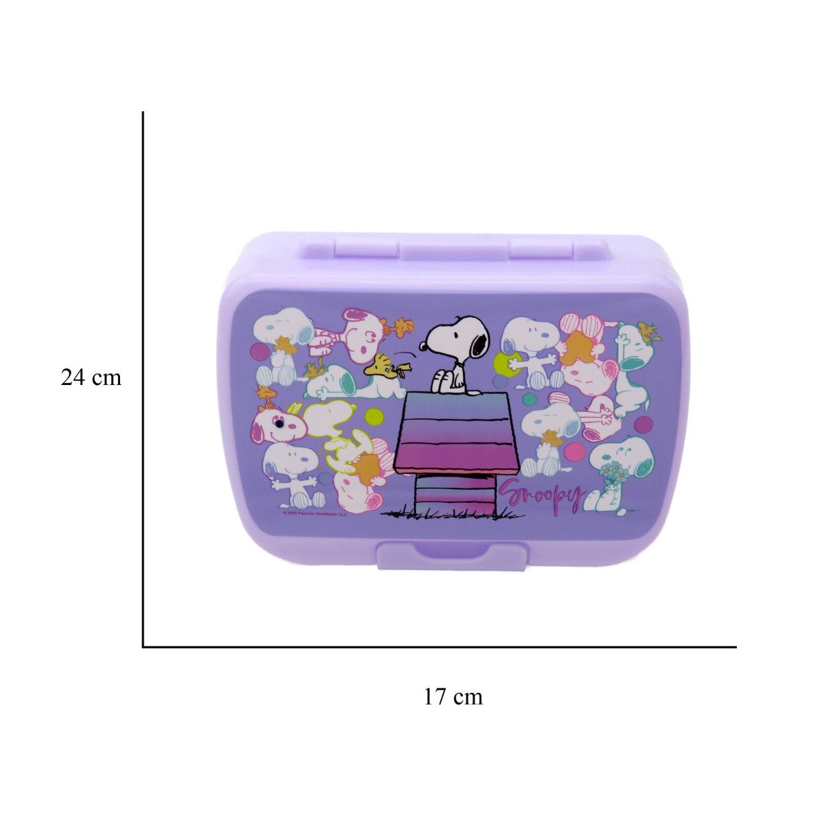 Snoopy Lunchbox Brotdose Lunchbox Sandwichbox Kinder Jausenbox Pausenbox 16x12x6 cm – Bild 4 von 4