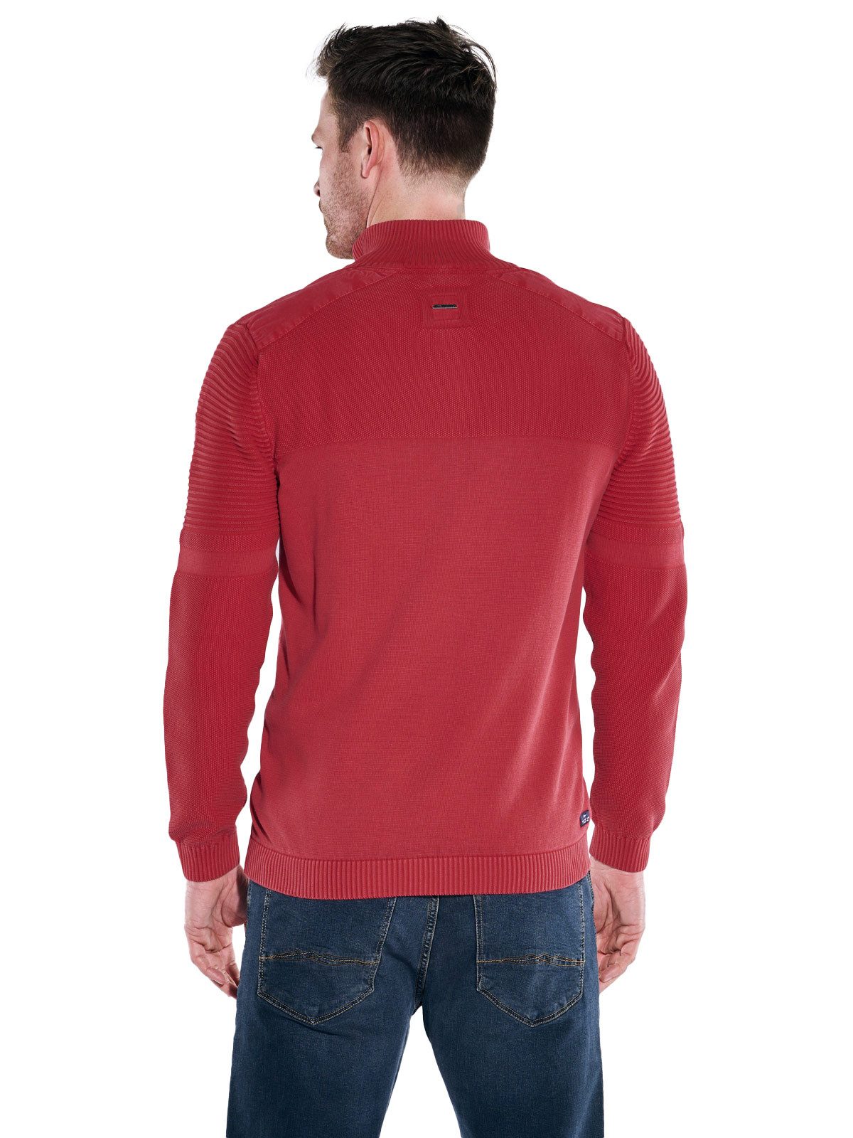 Engbers Stehkragenpullover Herren Pullover mit Troyerkragen, Feuerrot