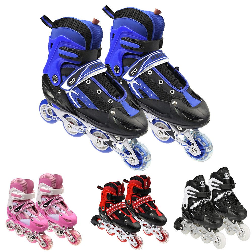 JEOBEST Роликовые коньки Verstellbare Inline Ролики für Kinder und Erwachsene, leichten Ролики mit leuchtenden LED Wheels