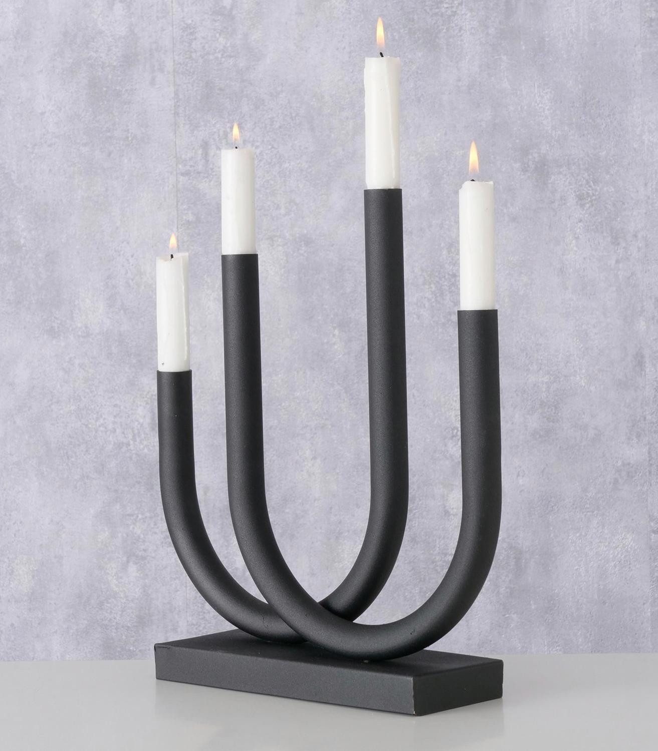 BOLTZE GRUPPE GmbH Kerzenleuchter TONIS, Schwarz, Eisen, für Stabkerzen, B günstig online kaufen