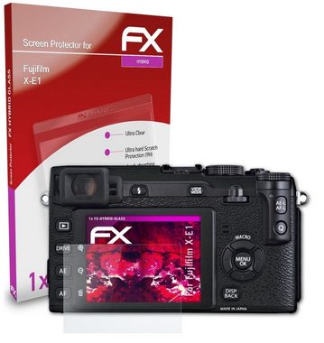 atFoliX Schutzfolie Panzerglasfolie für Fujifilm X-E1, Ultradünn und superhart