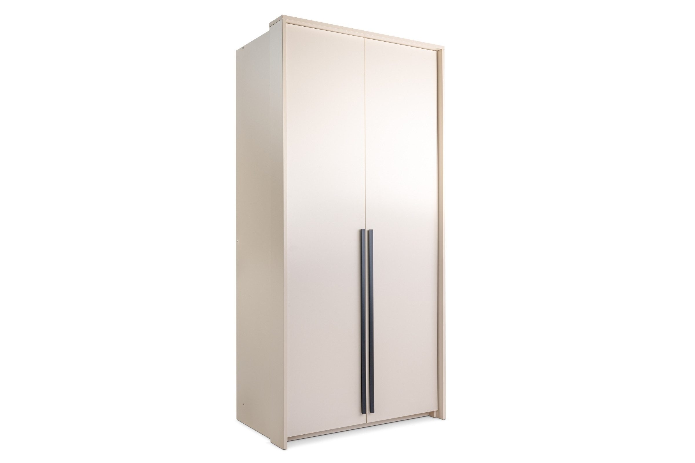 Deine Möbel 24 Kleiderschrank GENEVE 105 cm breit Drehtürenschrank (Set, 1-St., 2-türig Sandbeige Beige Dunklegrün Weiß Matt) ideal für Schlafzimmer Flur Kinderzimmer