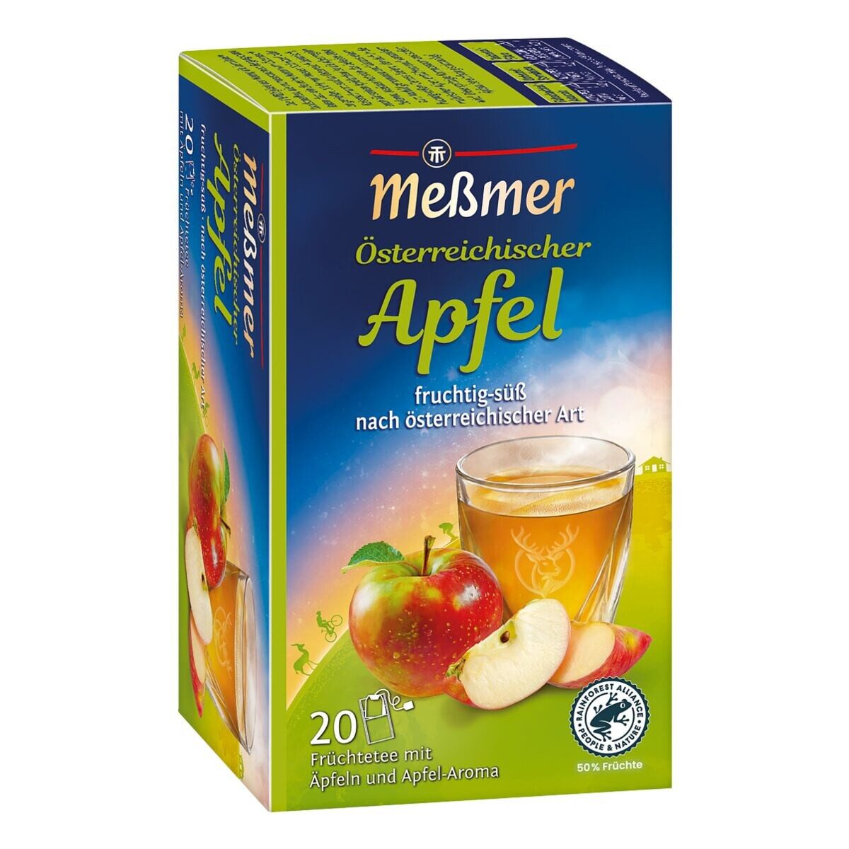 Meßmer Tee Österreichischer Apfel, Früchtetee mit Äpfeln und Apfel-Aroma
